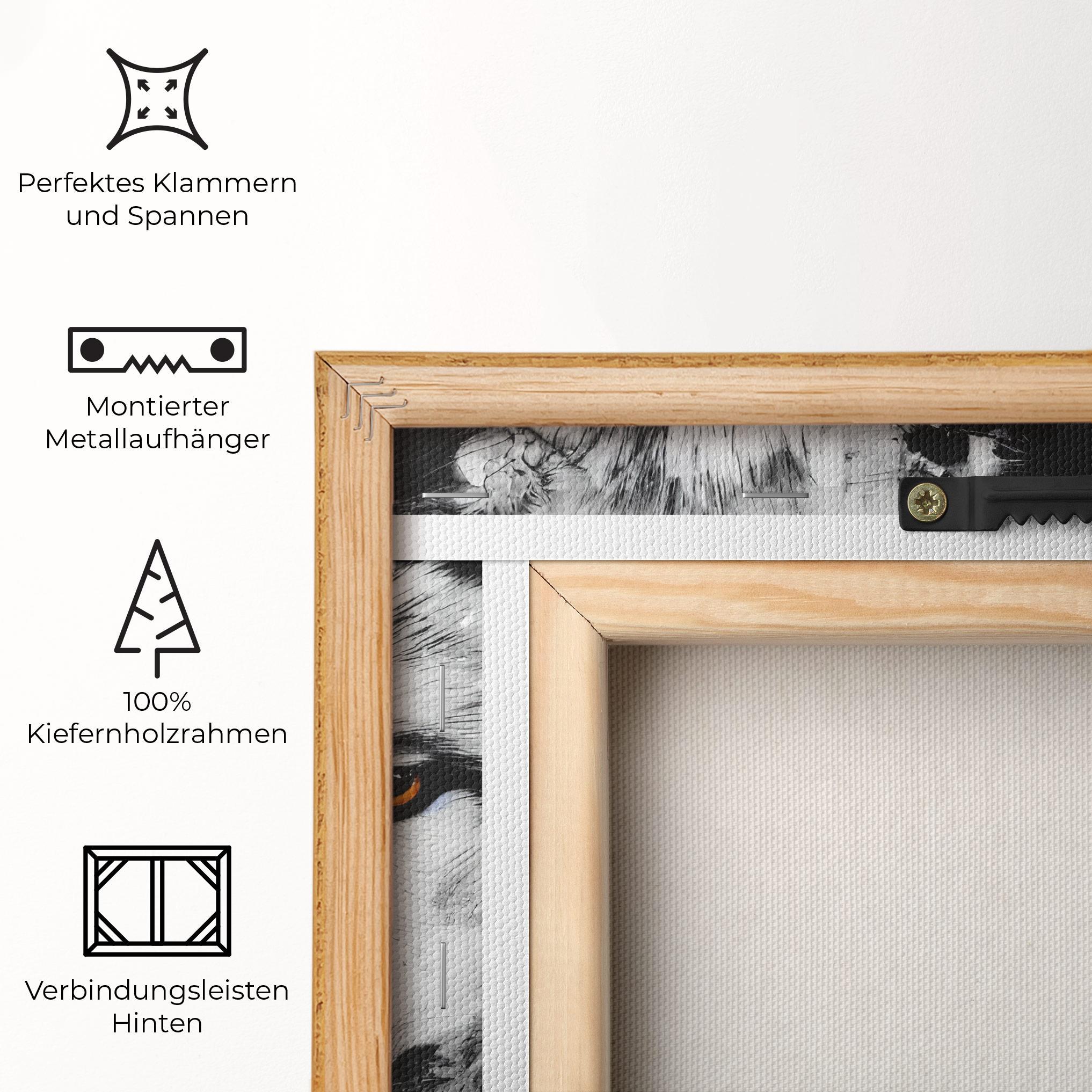 Leinwandbild Grey Wolf Portrait mockup 5