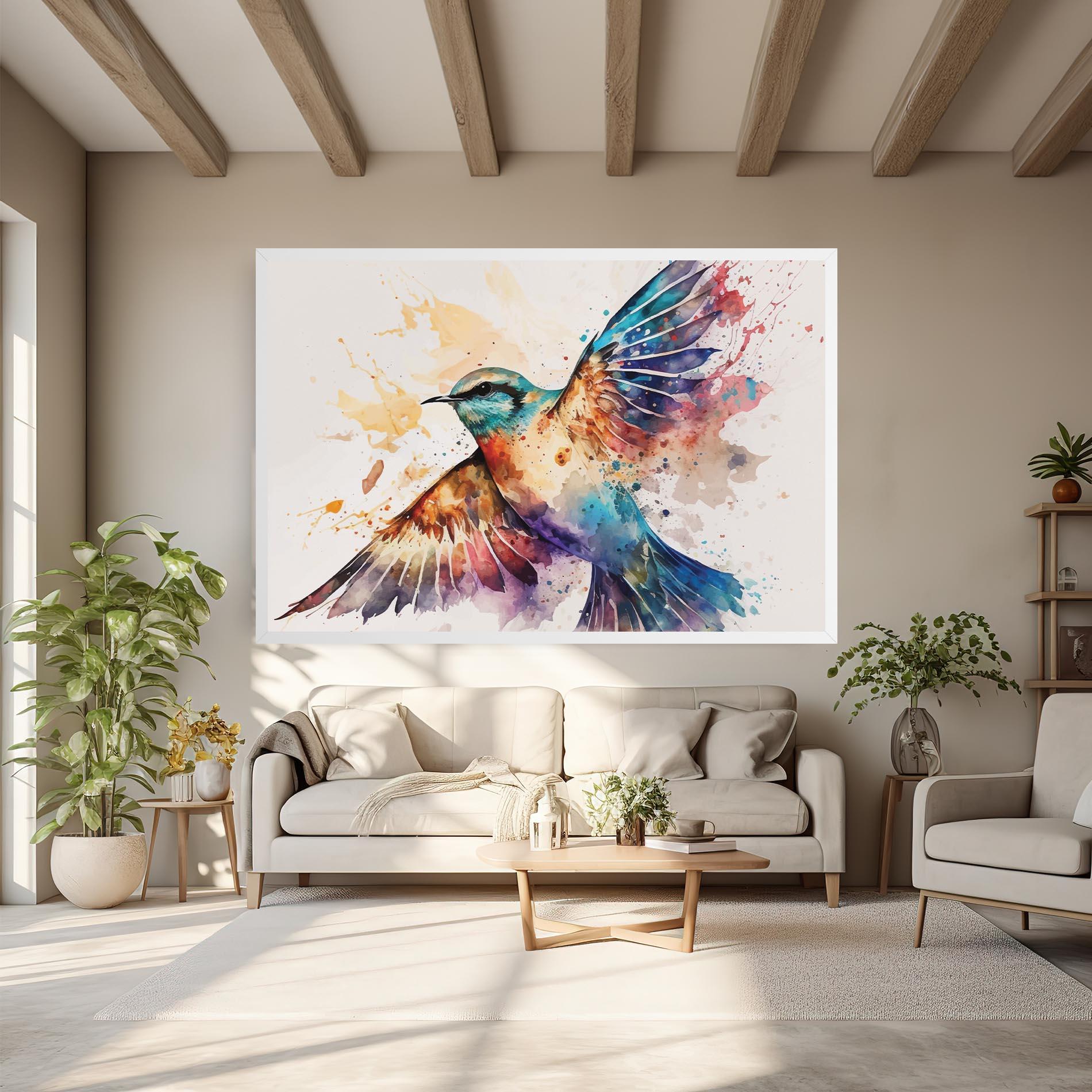 Leinwandbild Painted Wings Bird mockup 6