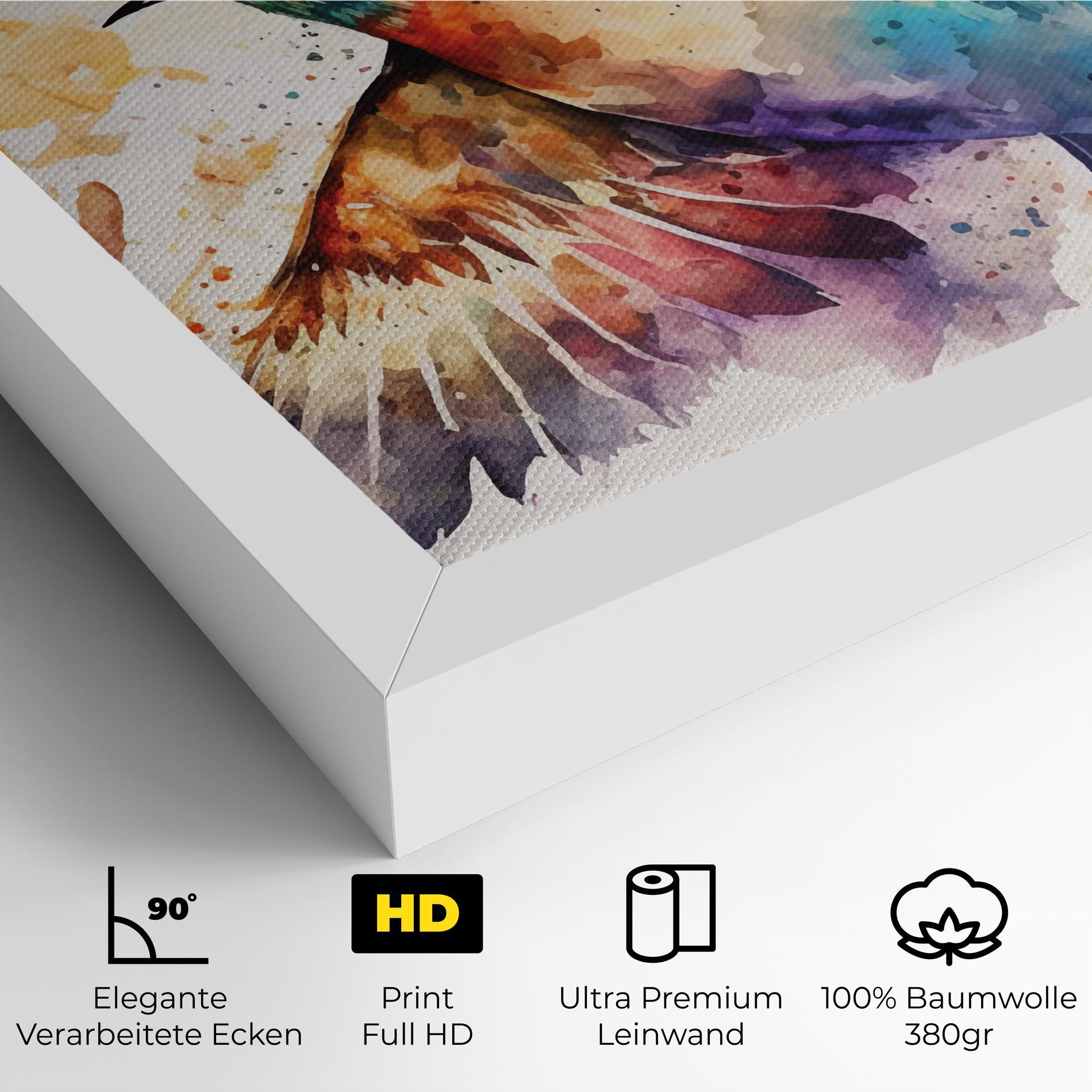 Leinwandbild Painted Wings Bird mockup 4