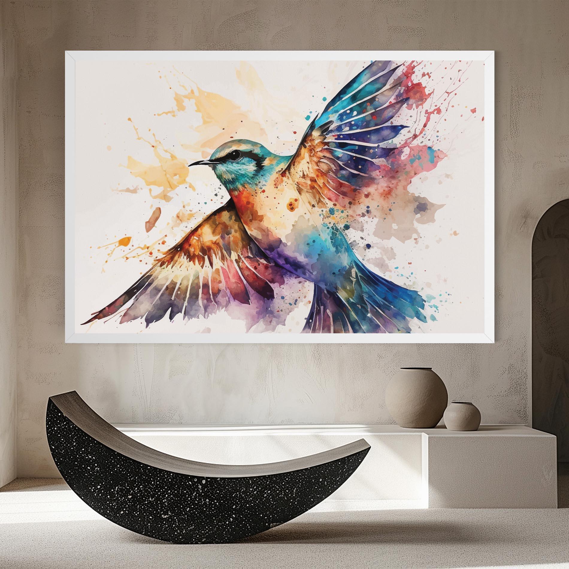 Leinwandbild Painted Wings Bird mockup 8