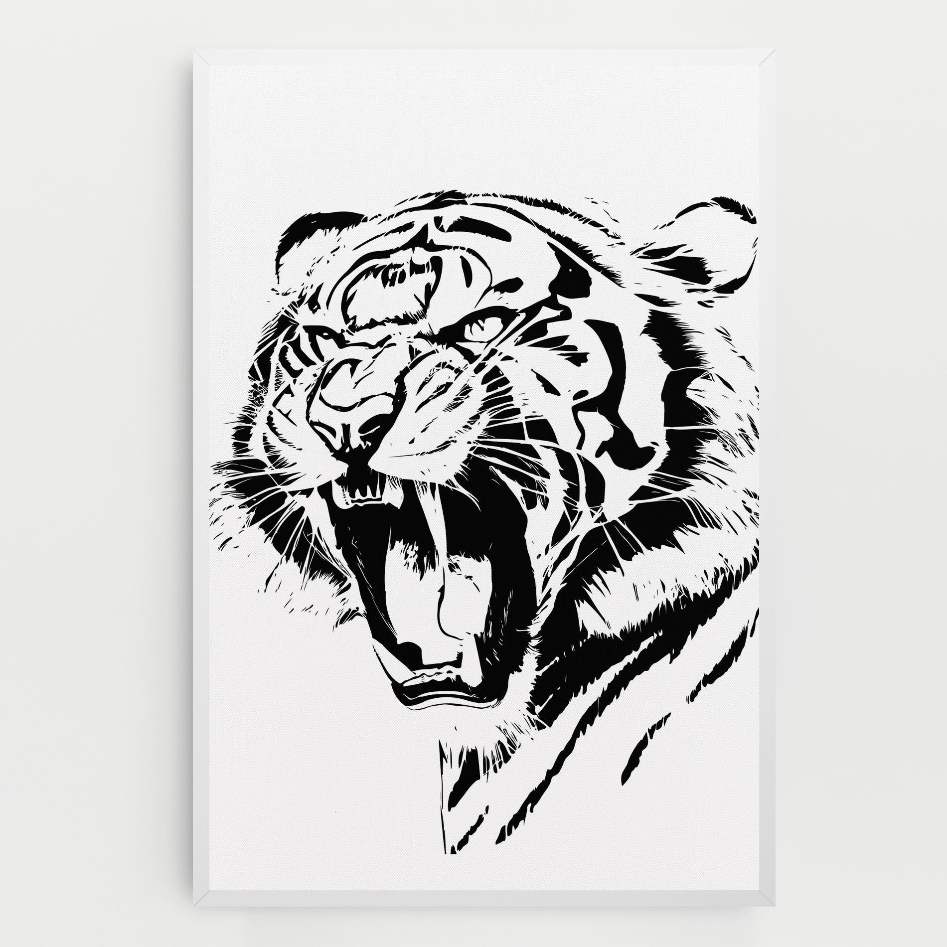 Leinwandbild Roaring Tiger mockup 0