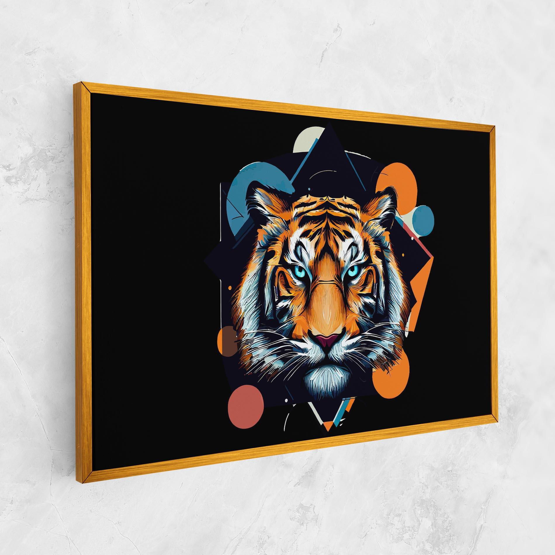 Leinwandbild Geometric Tiger mockup 1