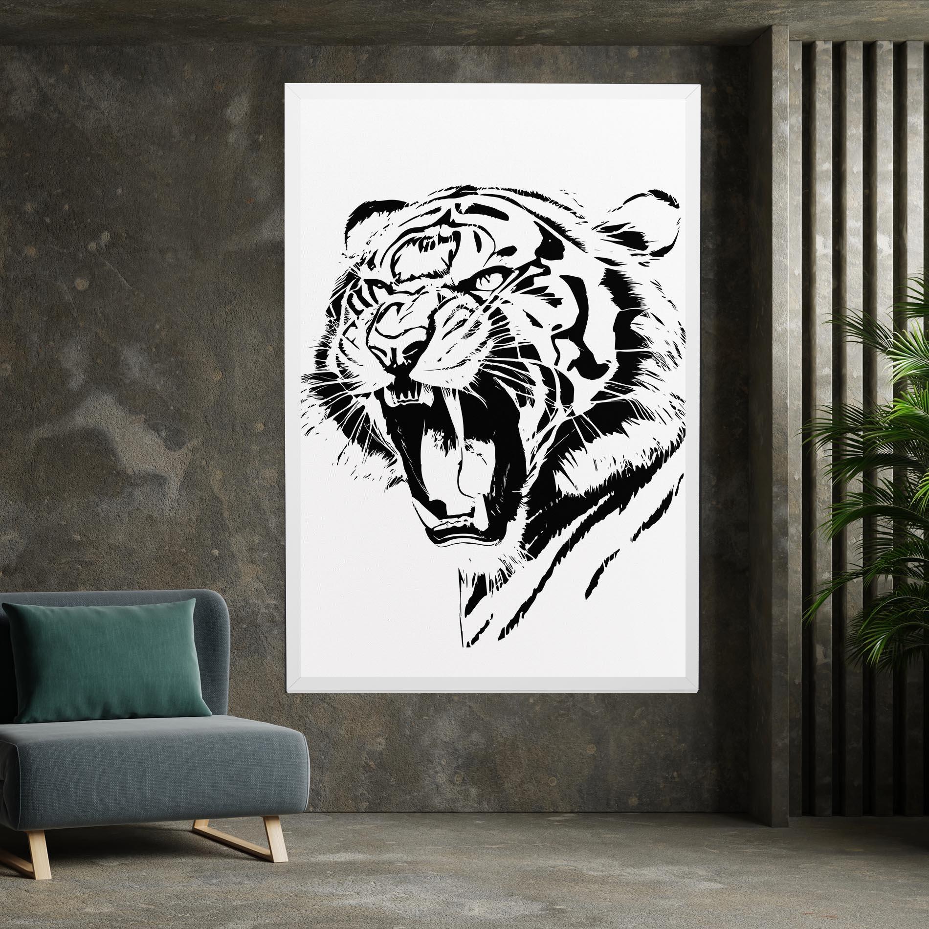 Leinwandbild Roaring Tiger mockup 7