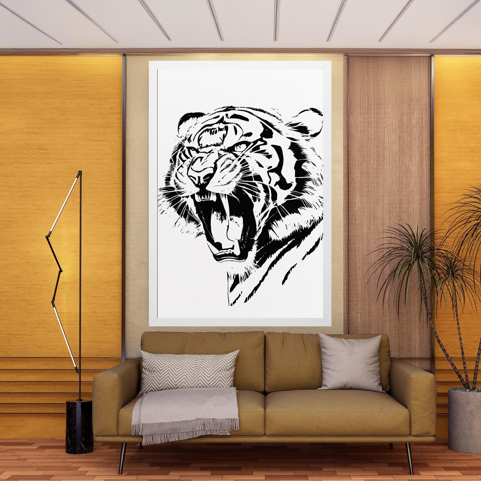 Leinwandbild Roaring Tiger mockup 9
