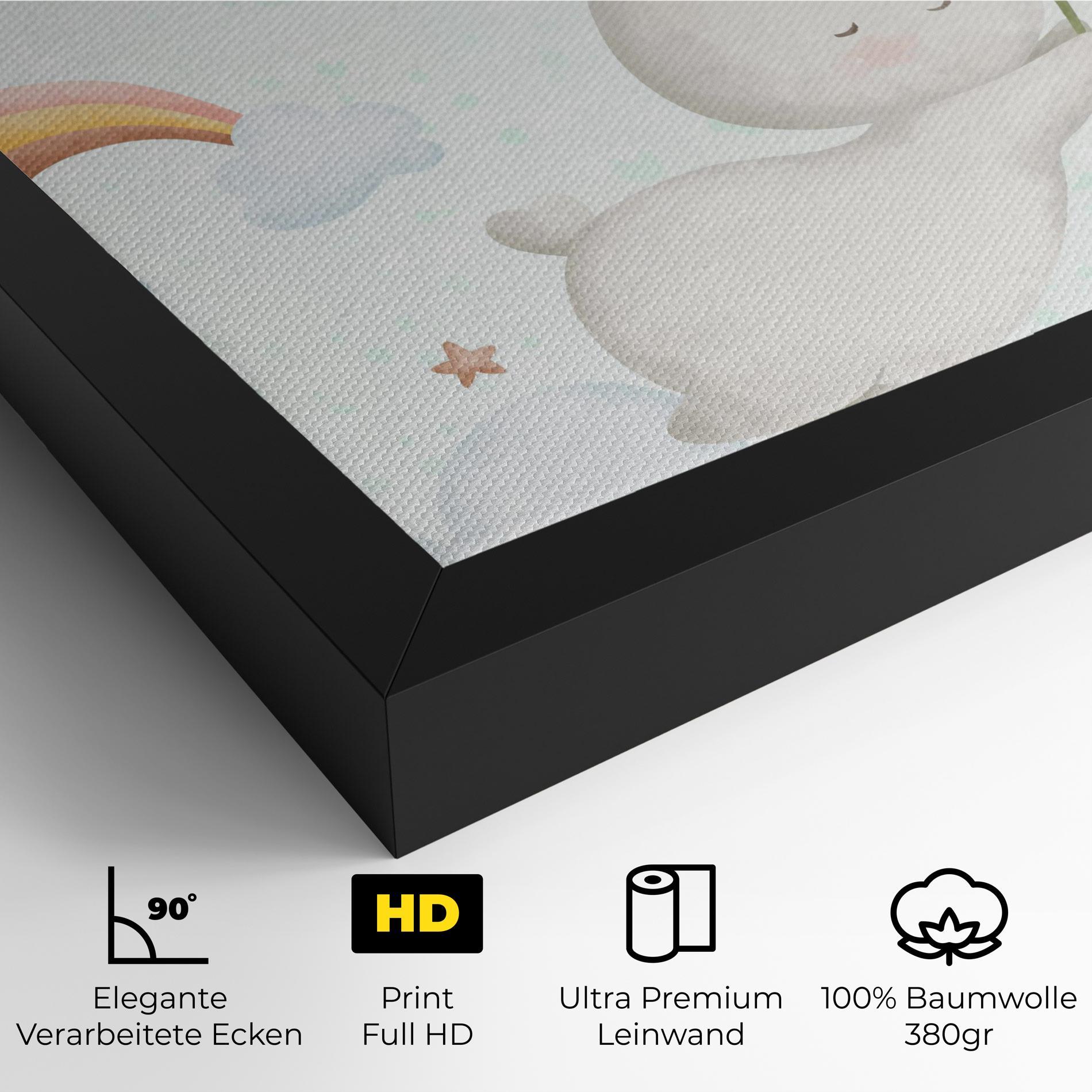 Leinwandbild Spring Flower Bunny mockup 4