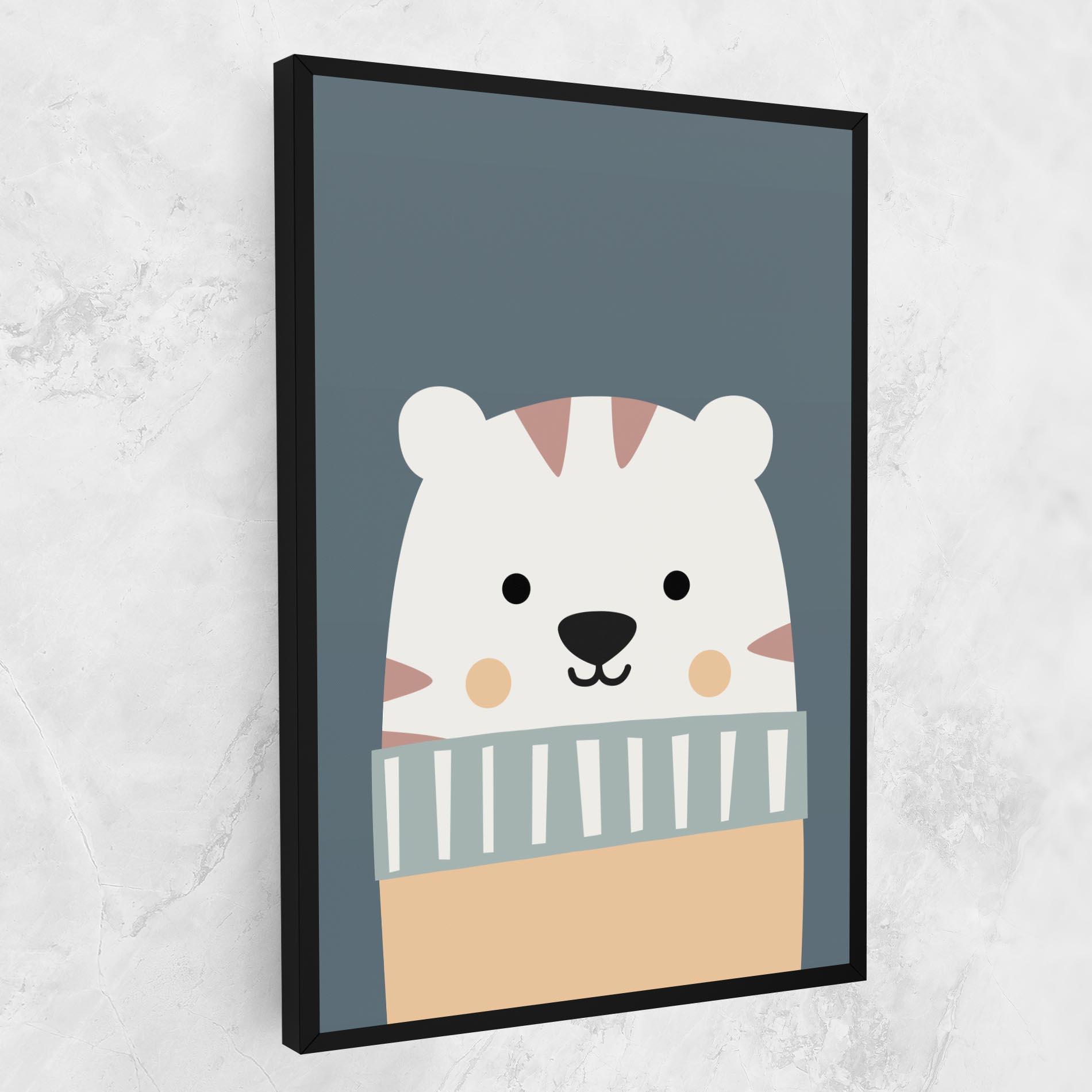 Leinwandbild Cute White Tiger mockup 1