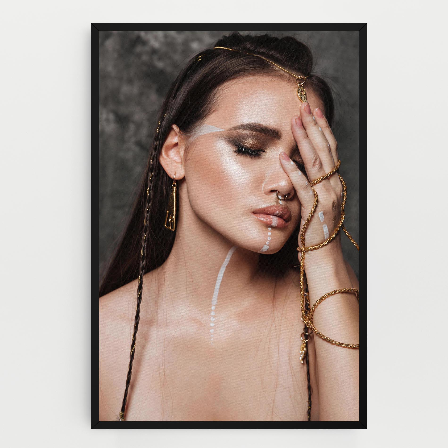 Leinwandbild Gold Hand Accessory mockup 0