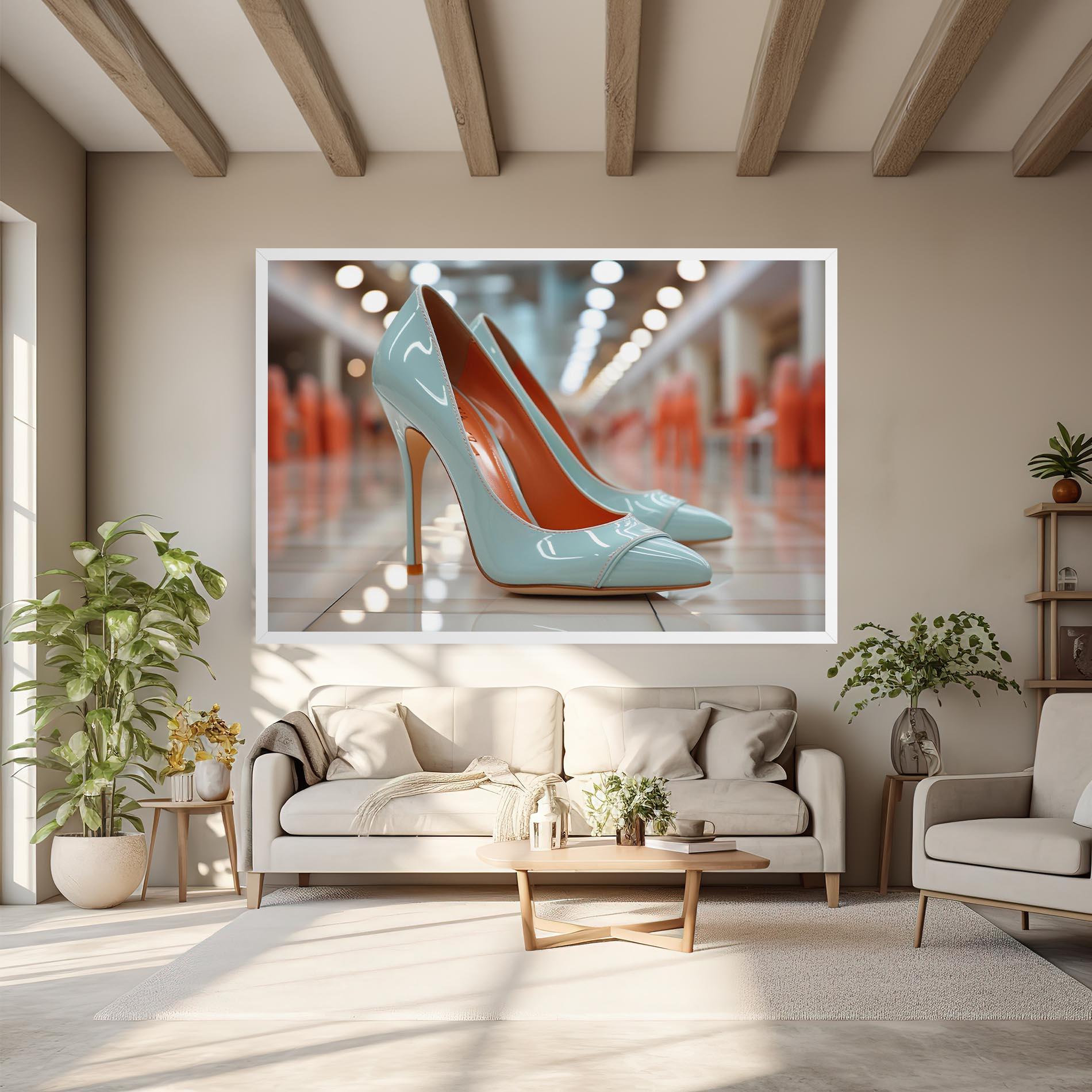 Leinwandbild Light Blue Heels mockup 6