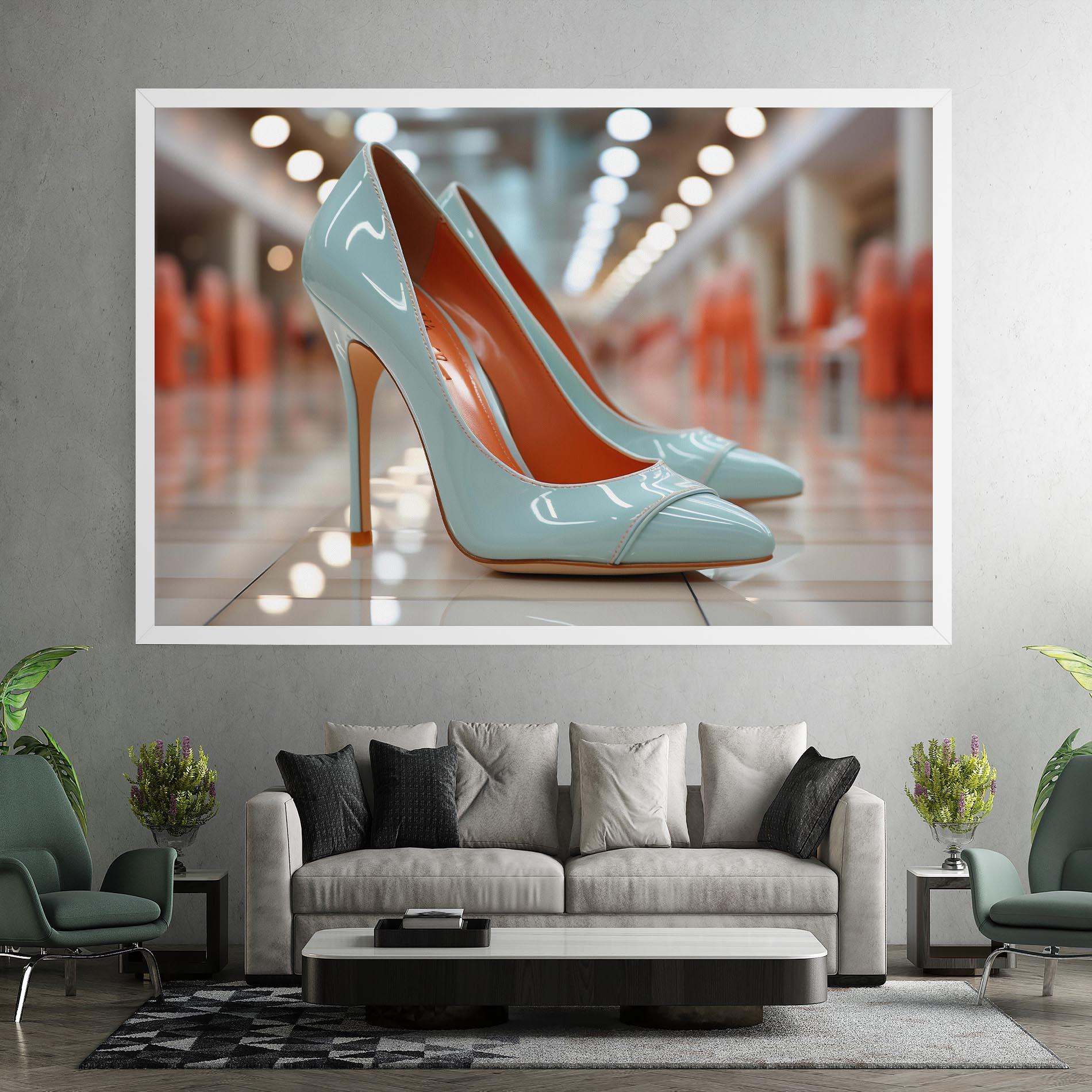 Leinwandbild Light Blue Heels mockup 7