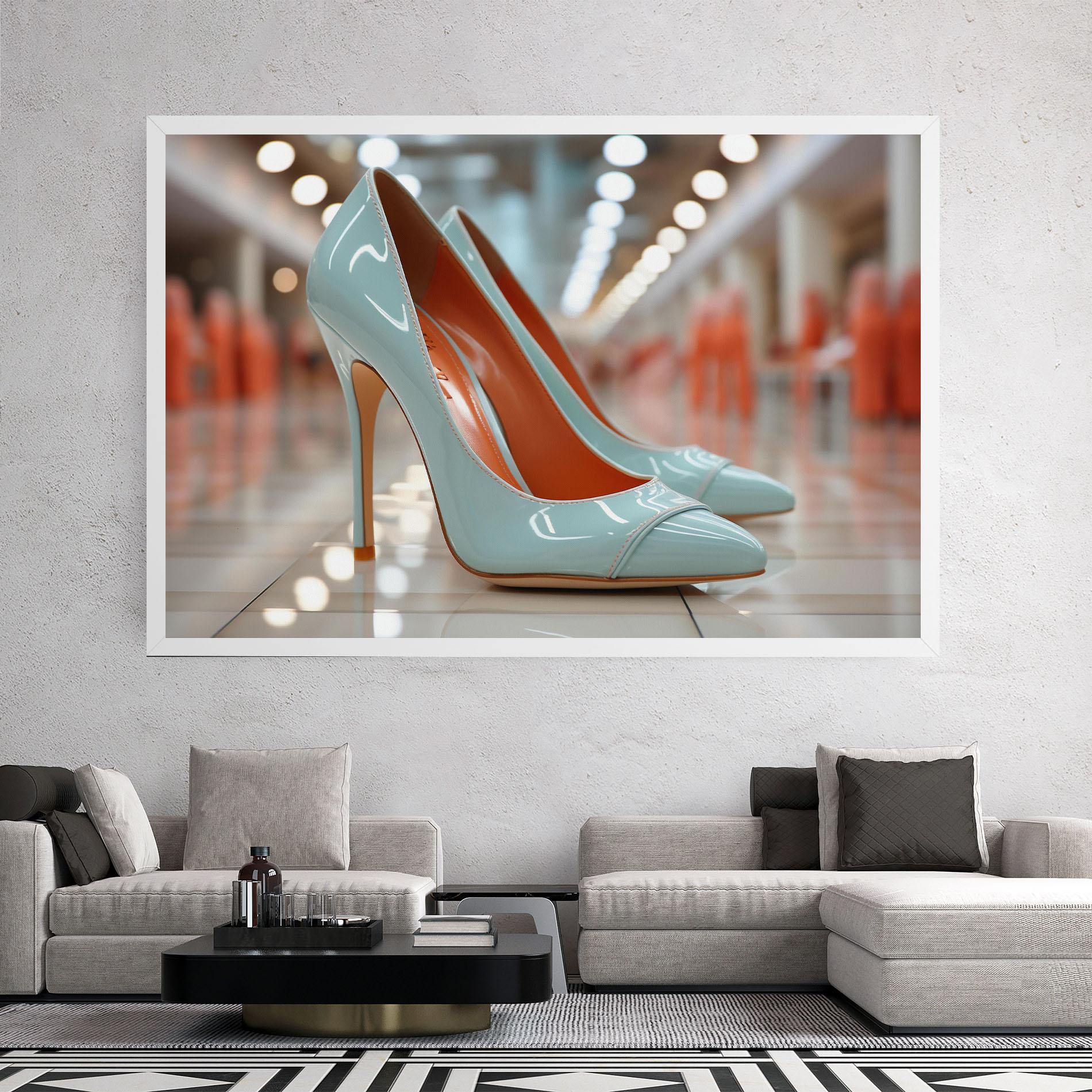 Leinwandbild Light Blue Heels mockup 2