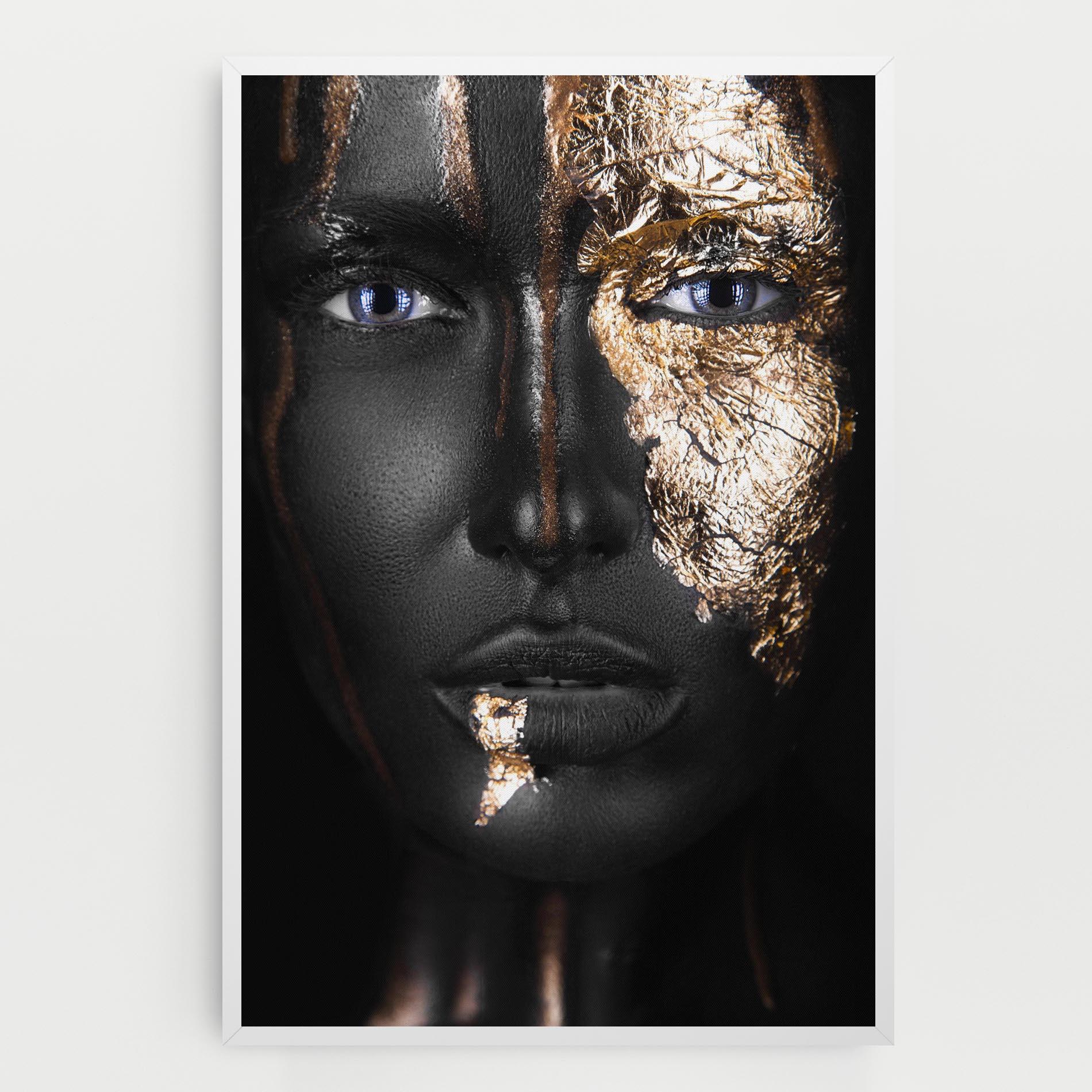 Leinwandbild Golden Face mockup 0