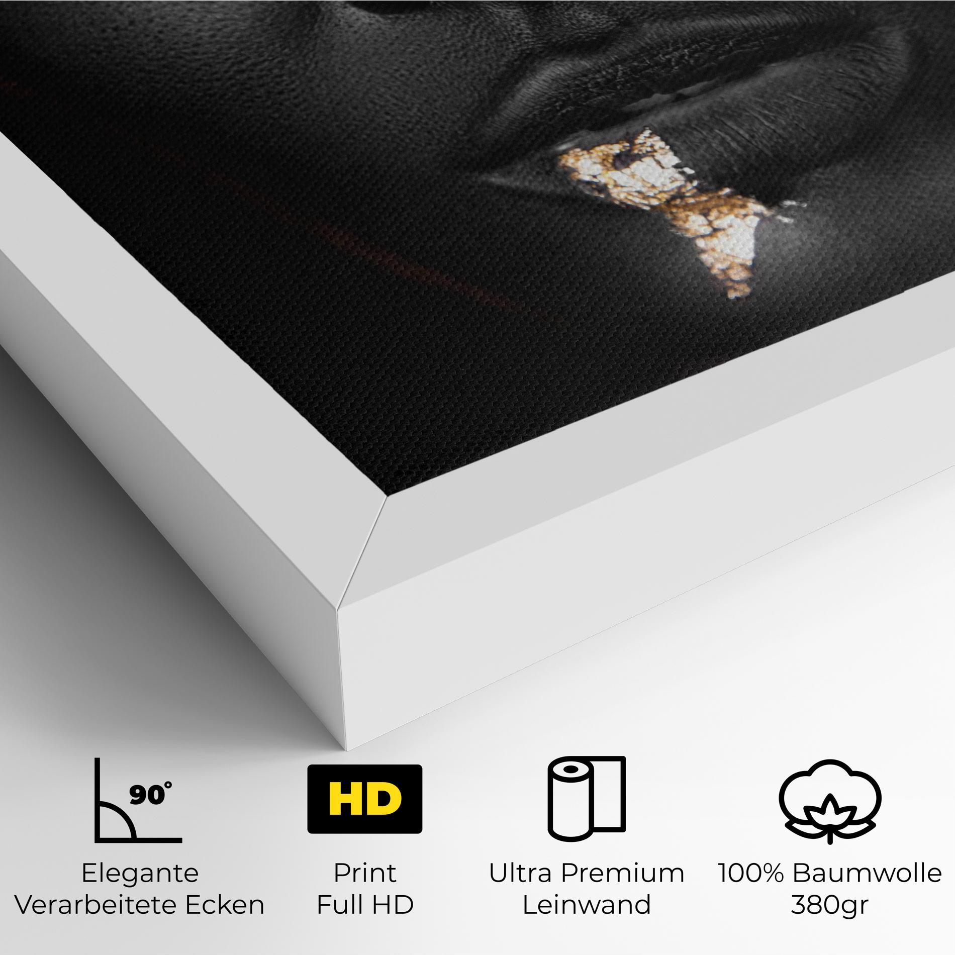 Leinwandbild Golden Face mockup 4