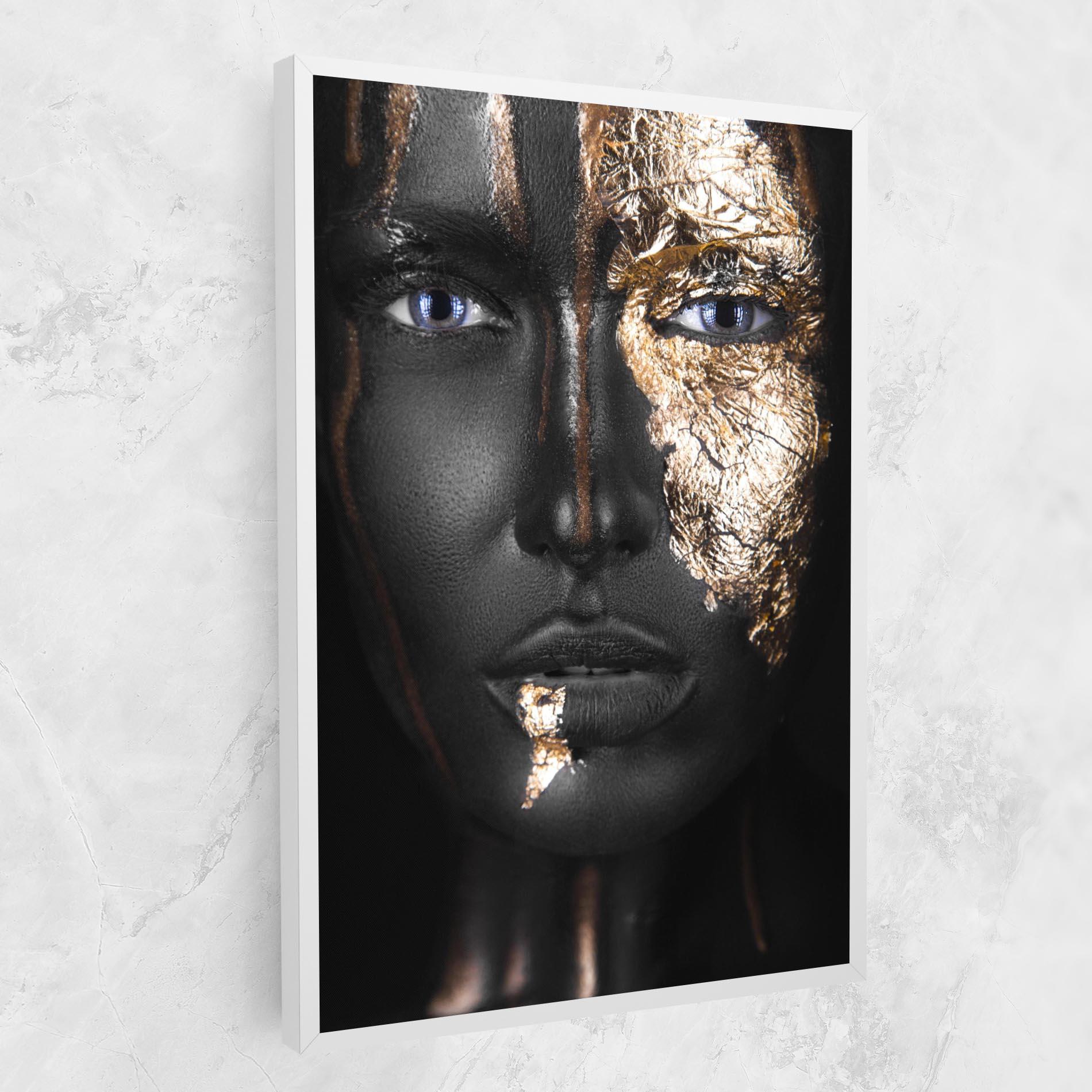 Leinwandbild Golden Face mockup 1