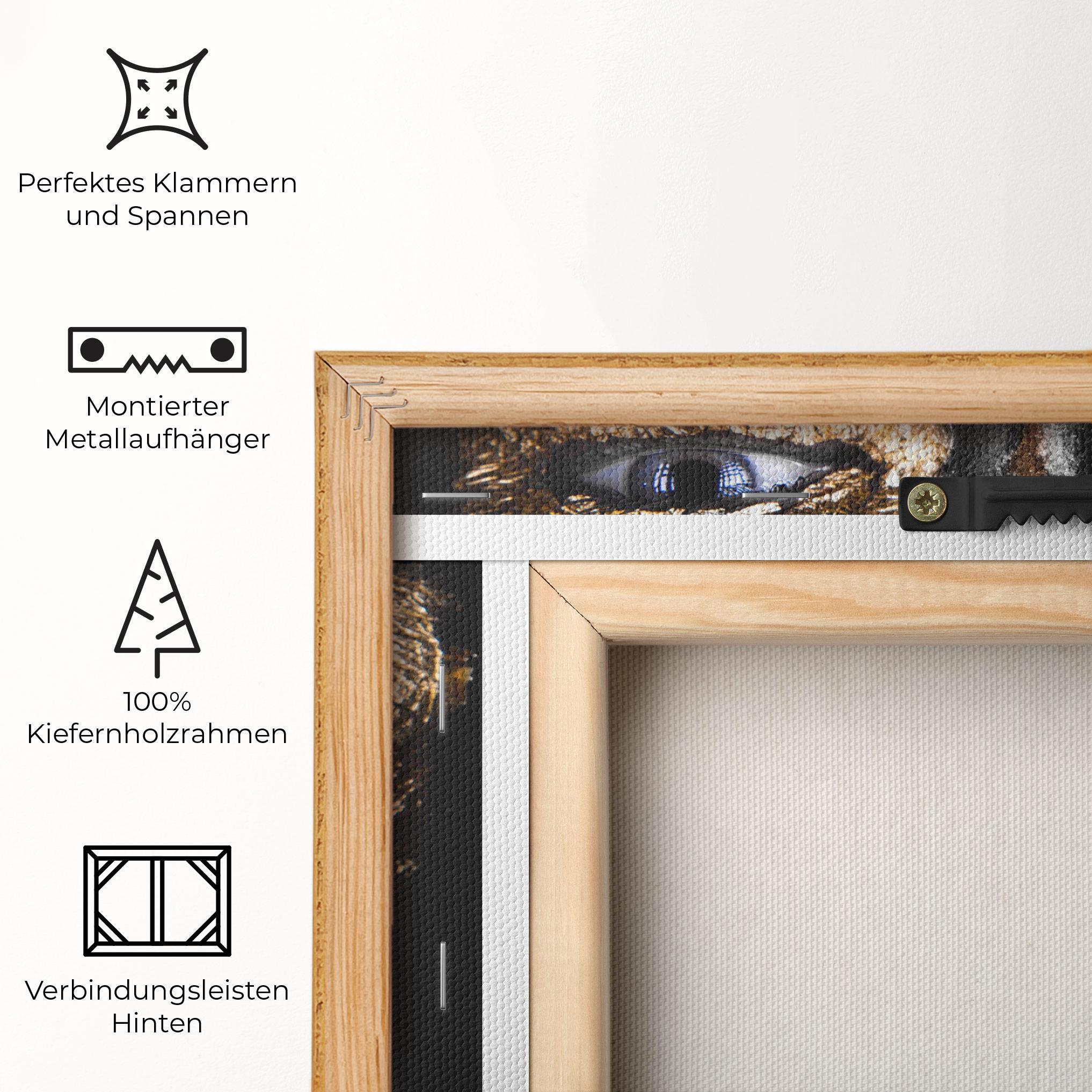 Leinwandbild Golden Face mockup 5