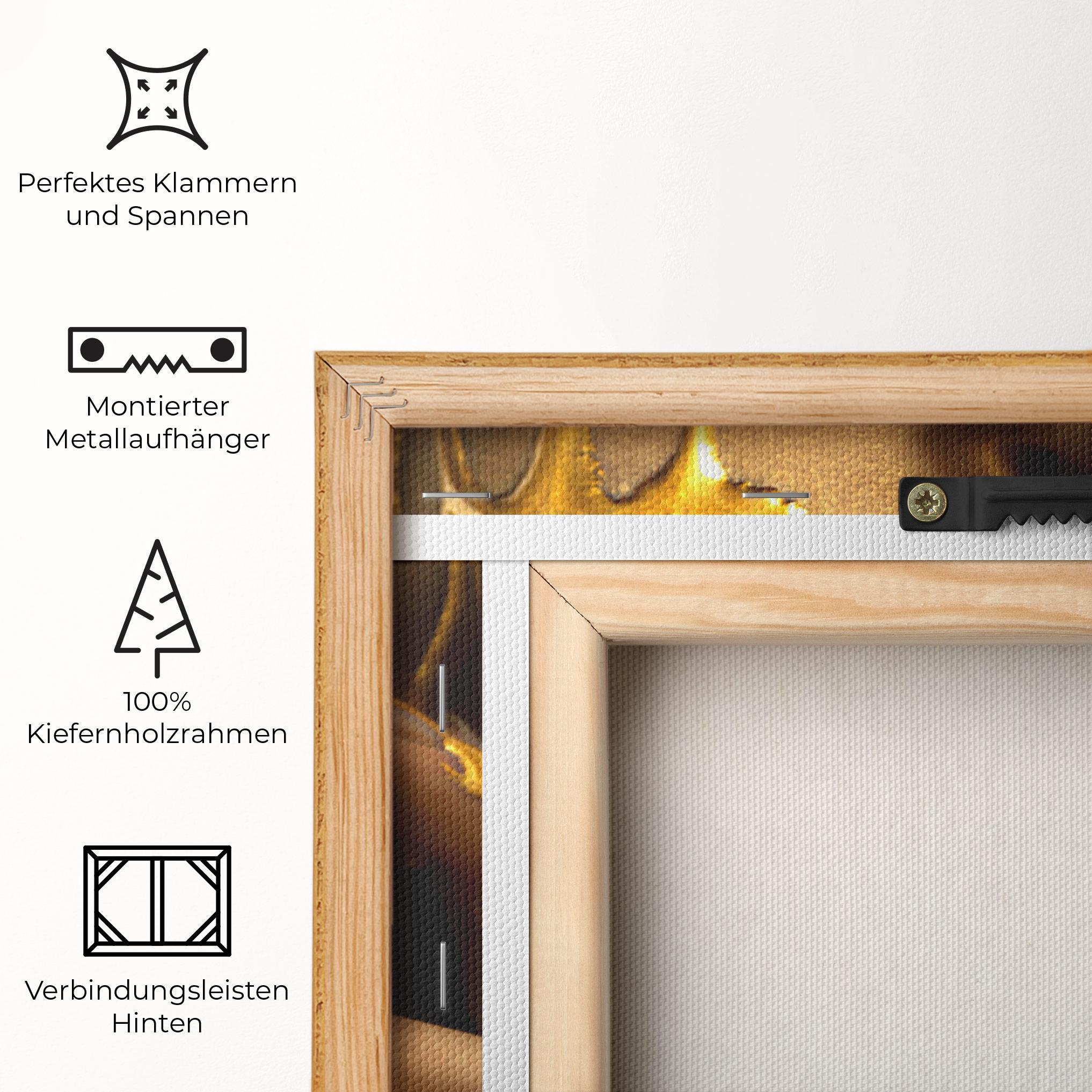 Leinwandbild Golden Lips mockup 5