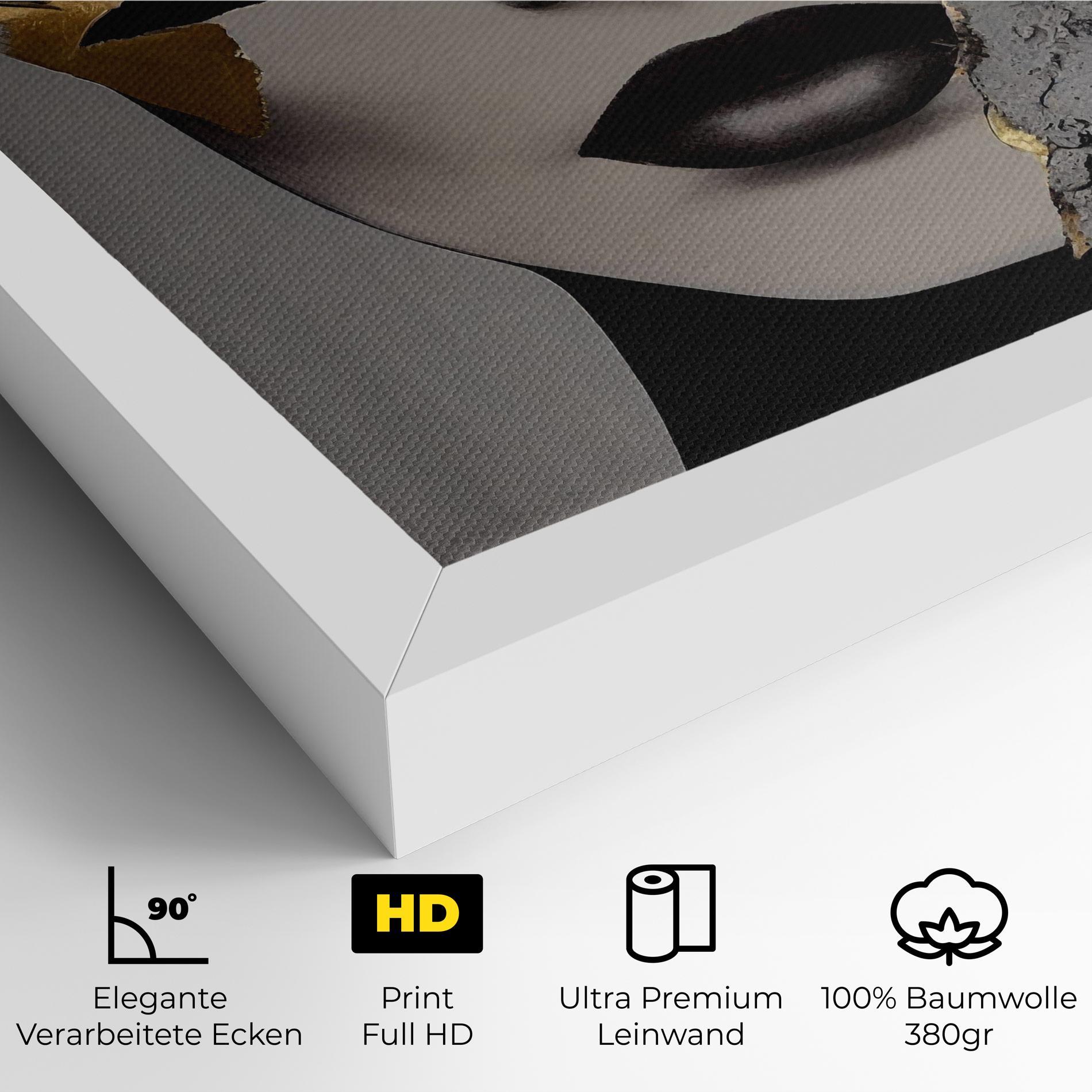 Leinwandbild Modern Golden Paint mockup 4