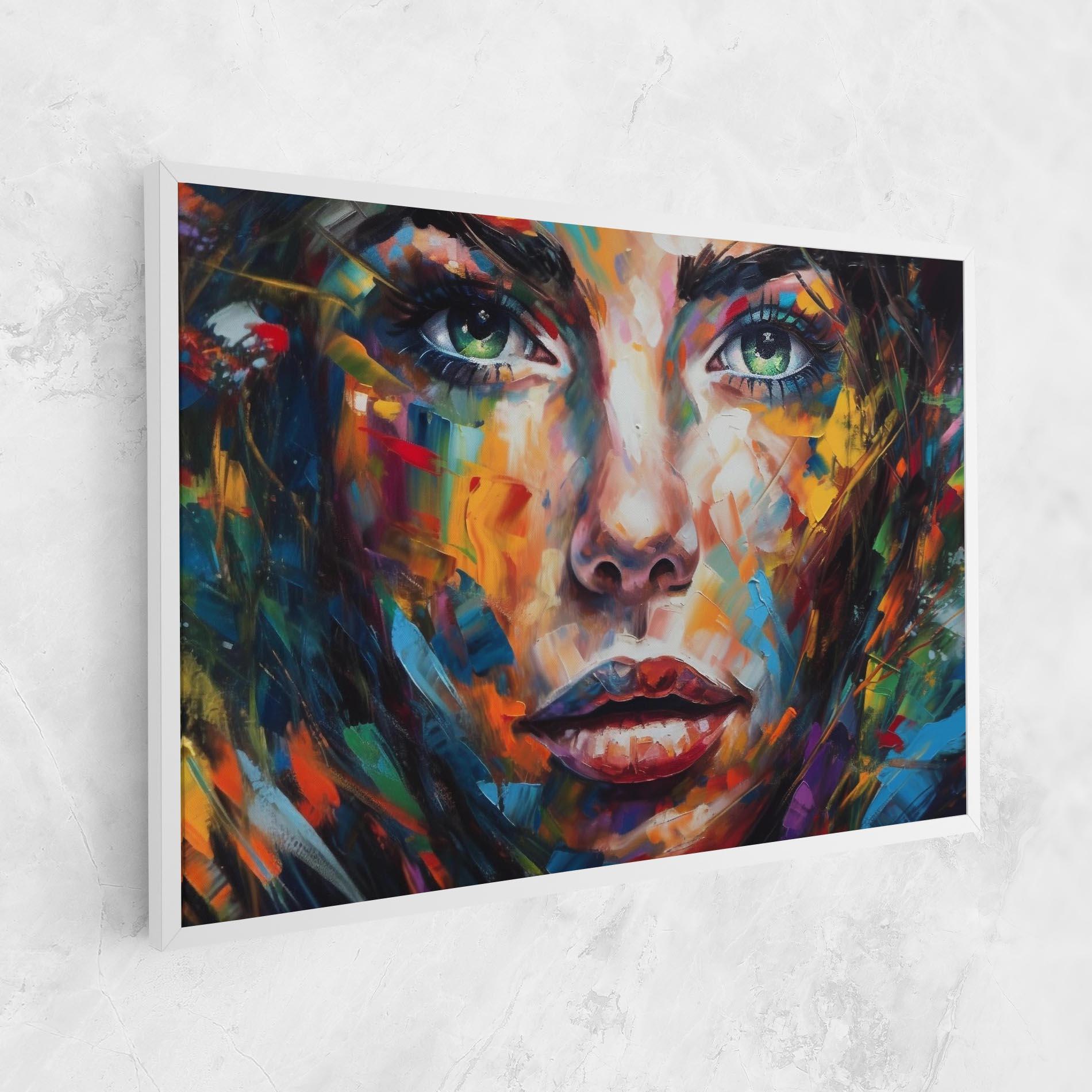 Leinwandbild Vibrant Color Woman Paint mockup 1