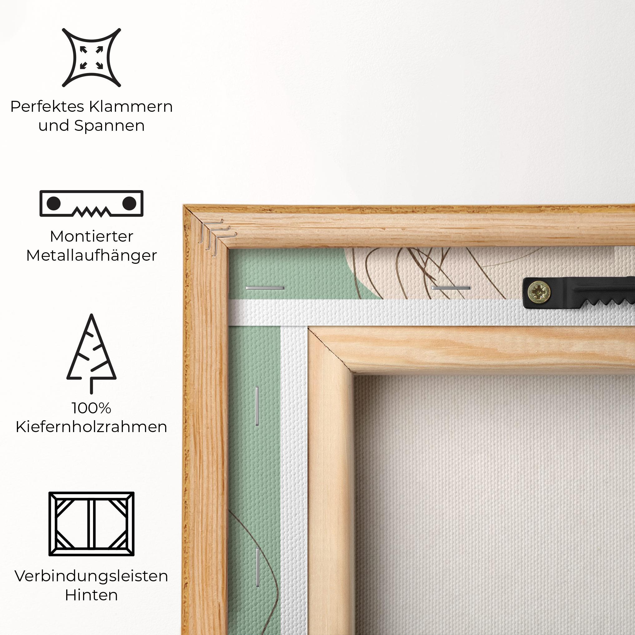 Leinwandbild Green White Face mockup 5