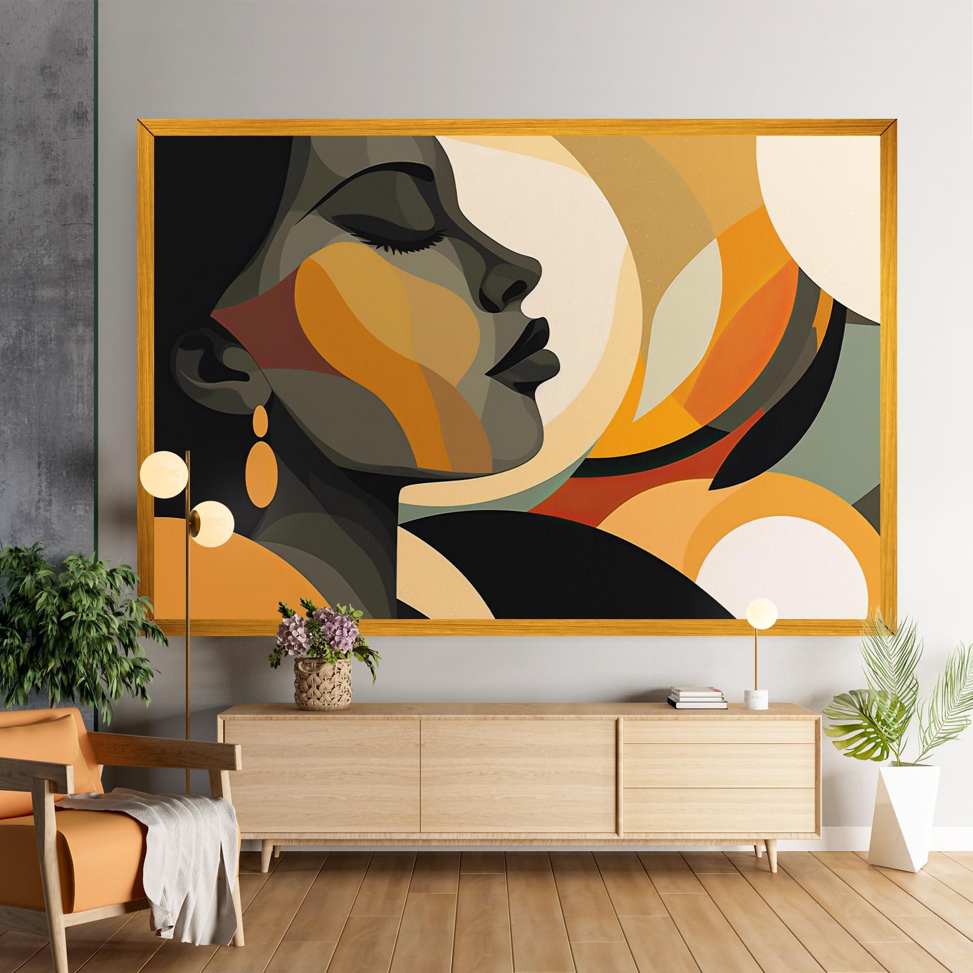 Leinwandbild Dreamy Graphic Girl mockup 9