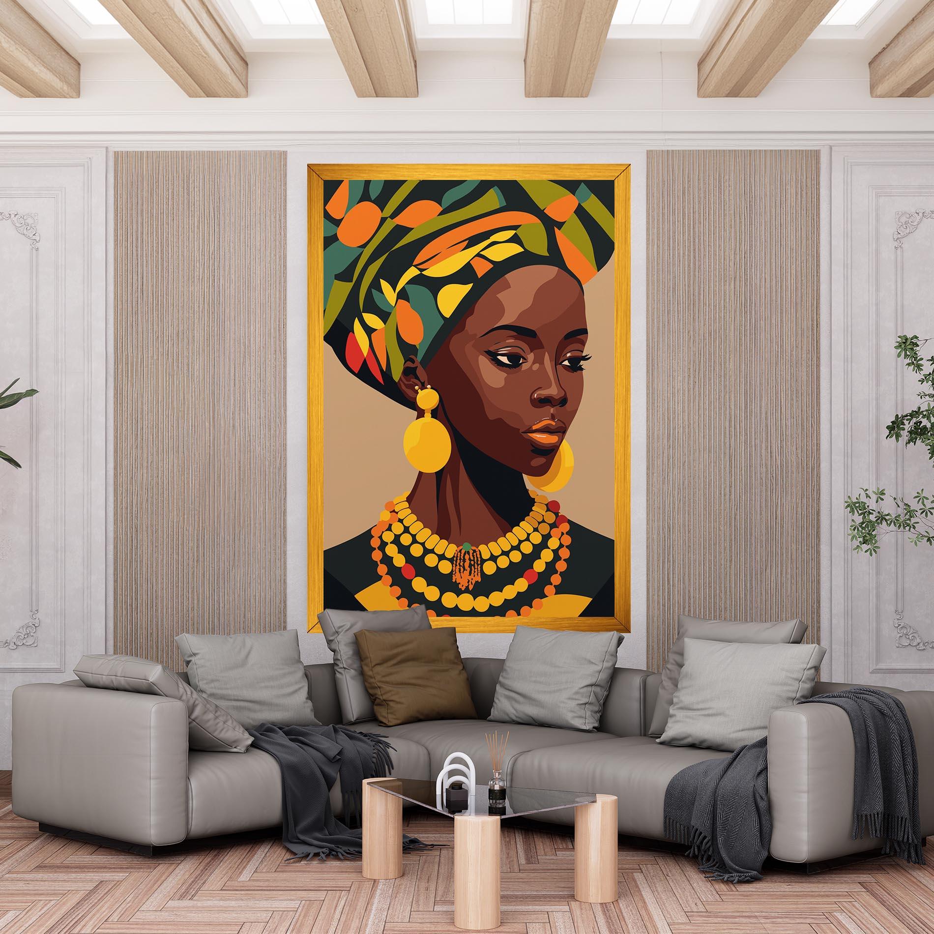 Leinwandbild African Earrings mockup 6