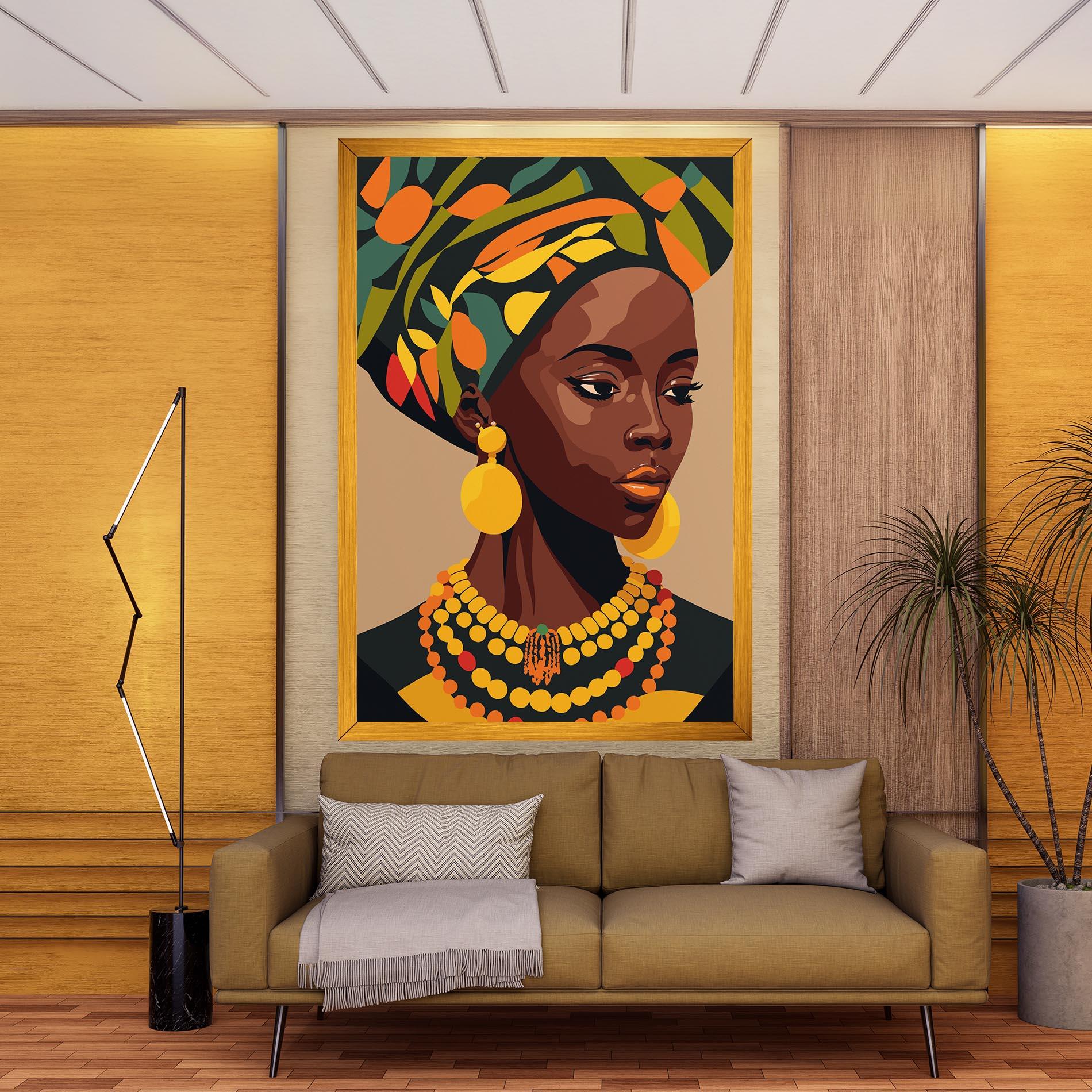 Leinwandbild African Earrings mockup 9