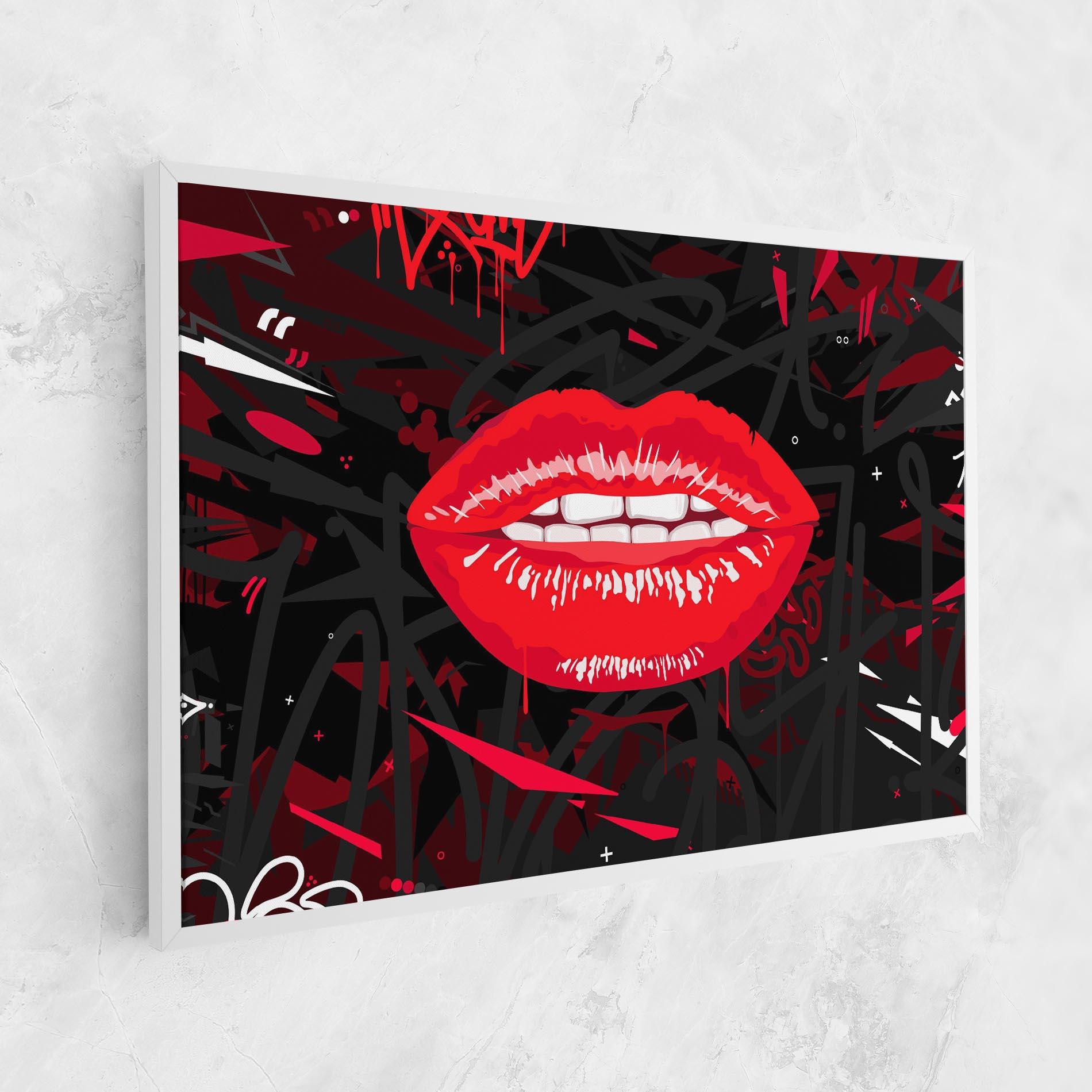 Leinwandbild Graff Lips mockup 1