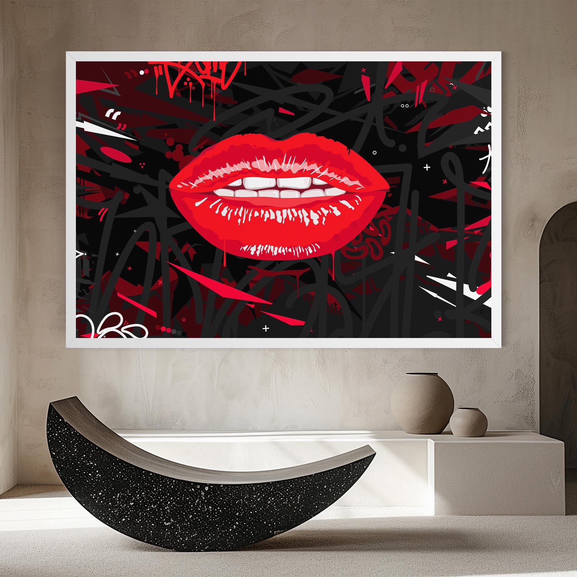 Leinwandbild Graff Lips mockup 8