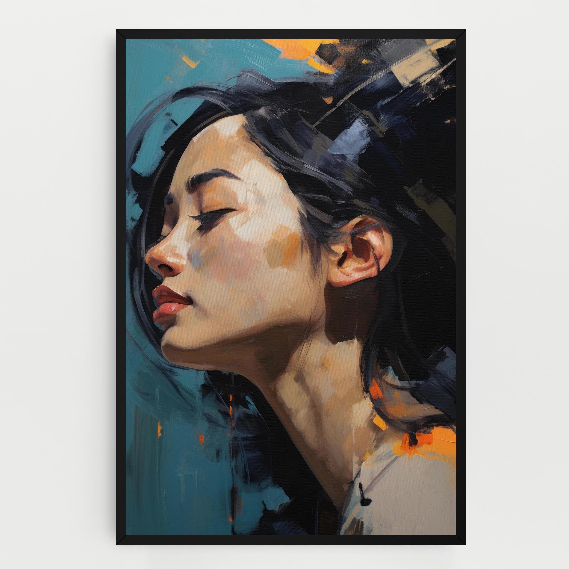 Leinwandbild Acrylic Asian Portrait mockup 0