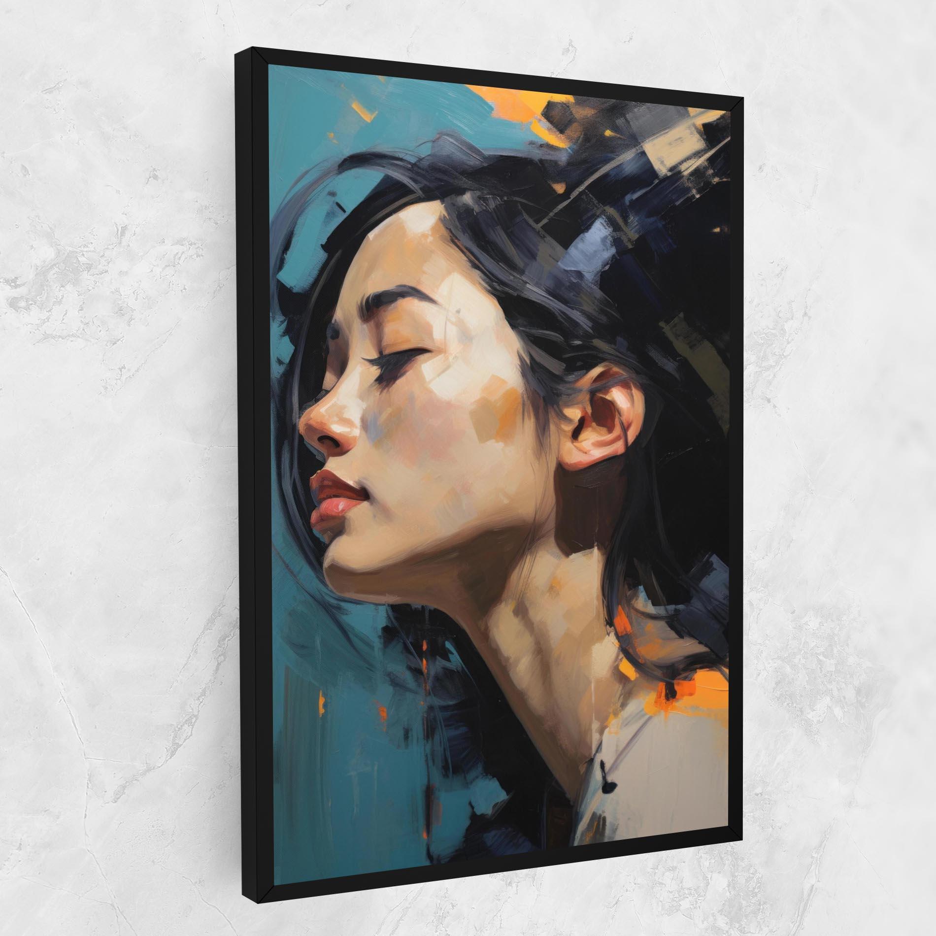 Leinwandbild Acrylic Asian Portrait mockup 1
