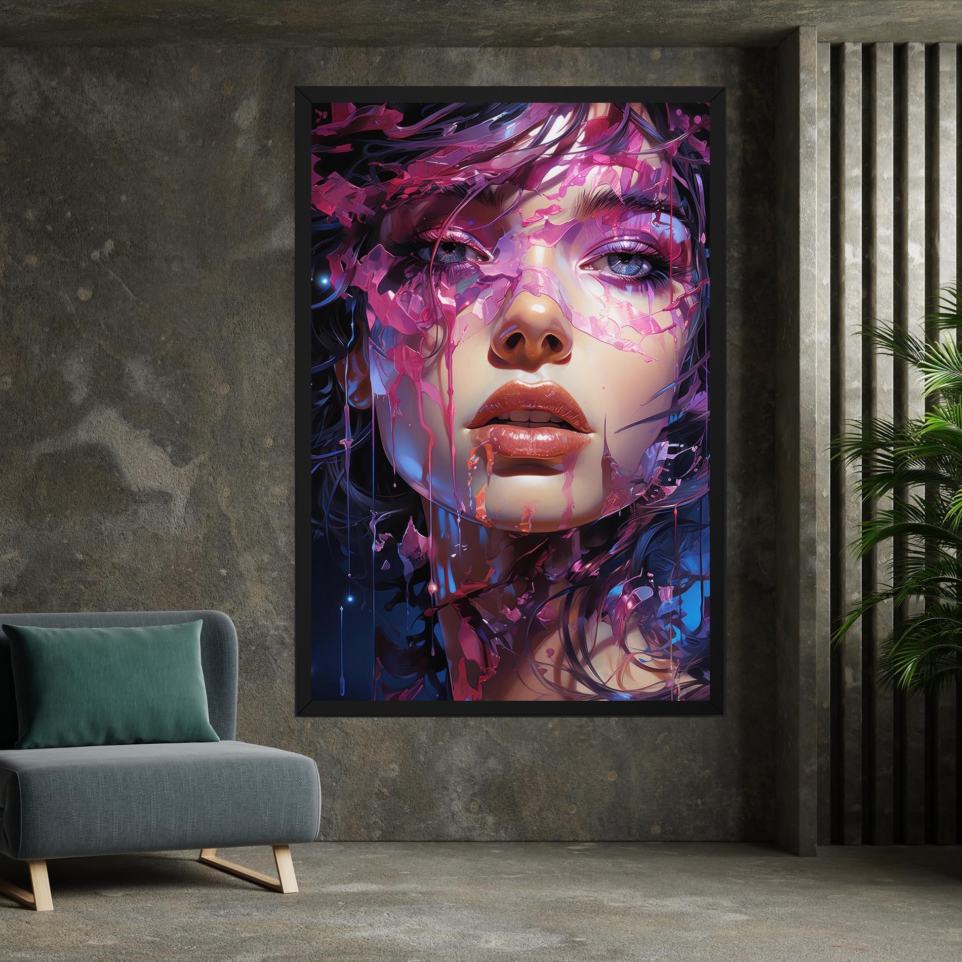 Leinwandbild Cute Purple Girl mockup 7