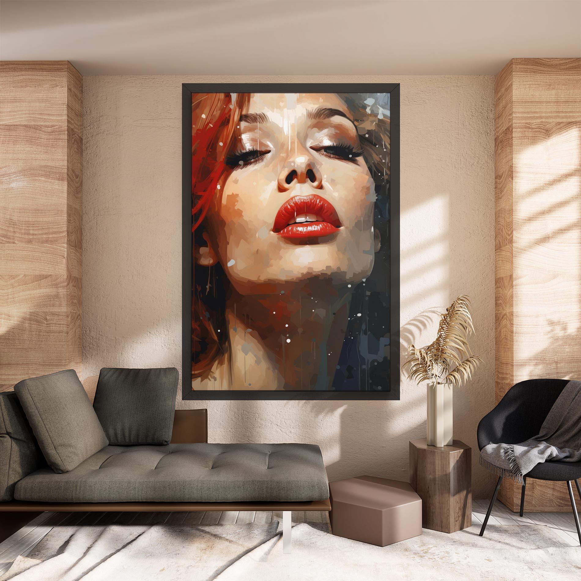 Leinwandbild Close Up Look Portrait mockup 8