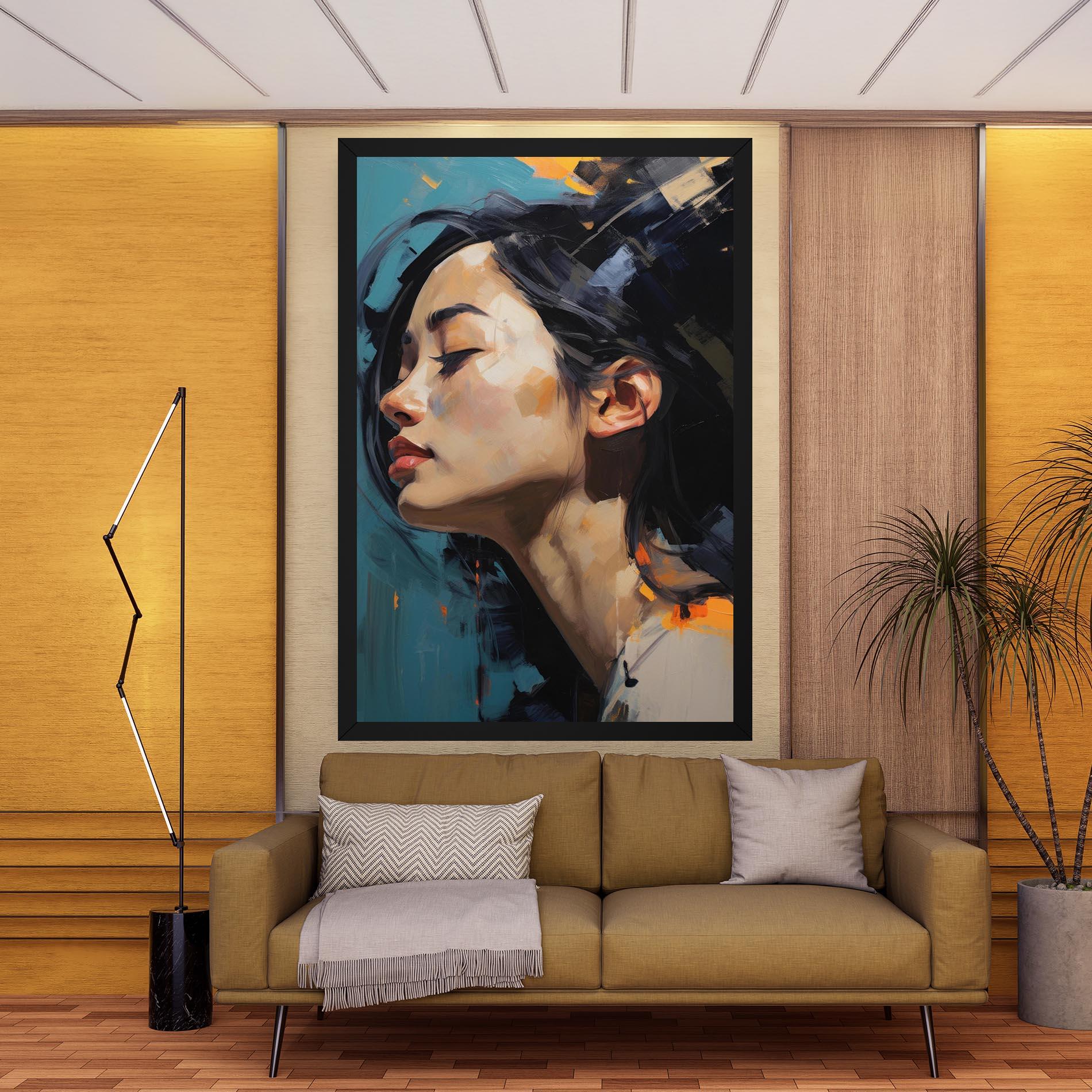 Leinwandbild Acrylic Asian Portrait mockup 9