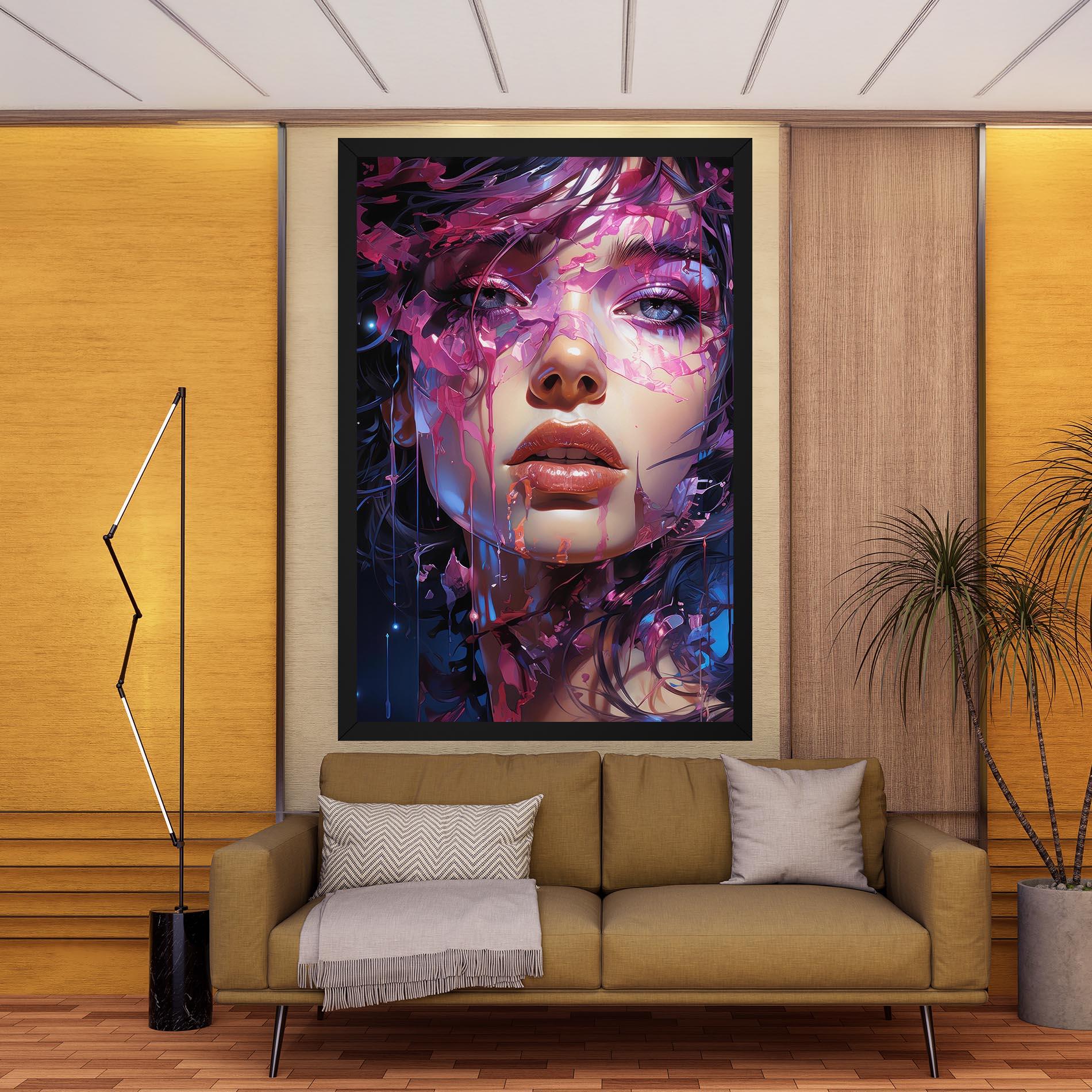 Leinwandbild Cute Purple Girl mockup 9