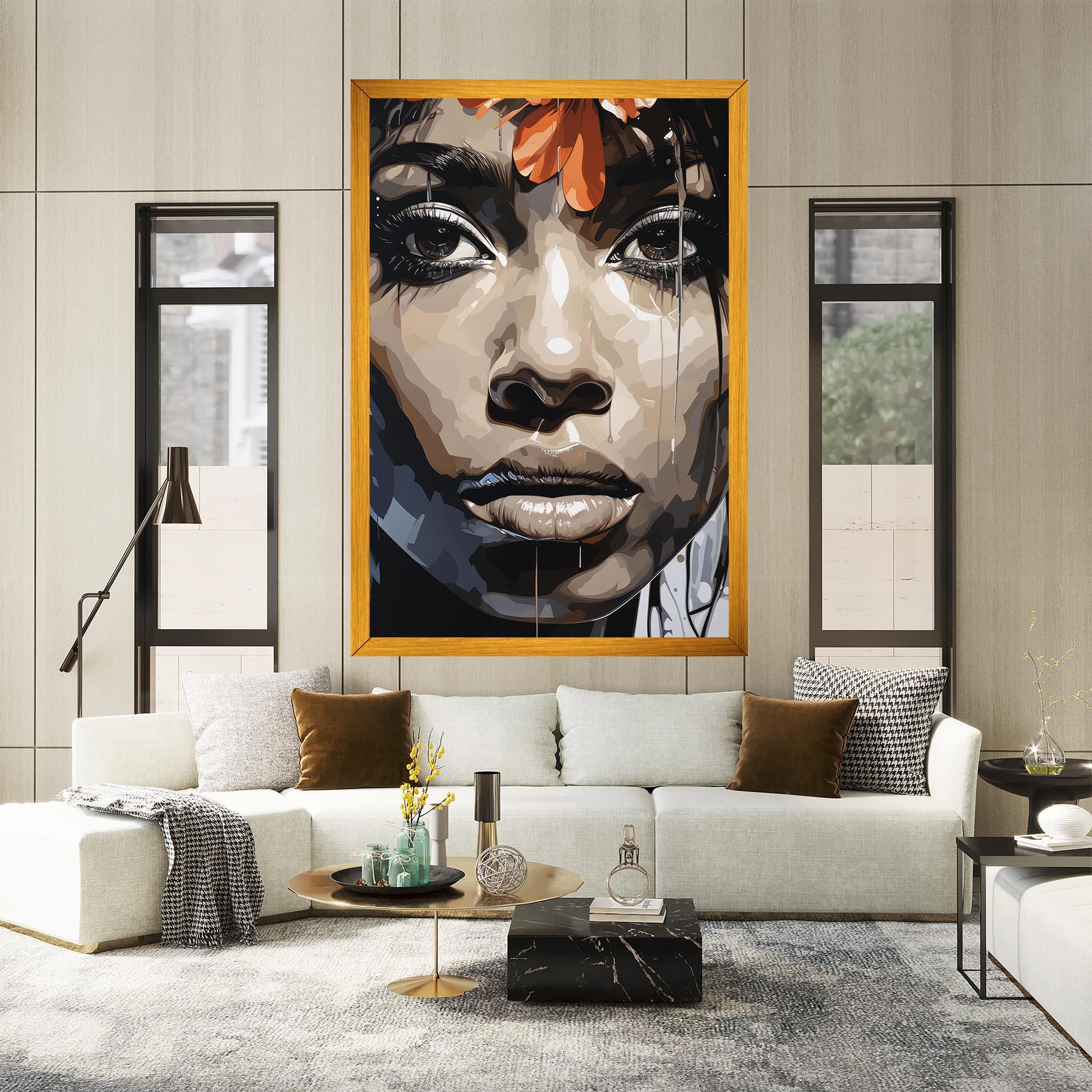 Leinwandbild Pretty Girl Portrait mockup 2