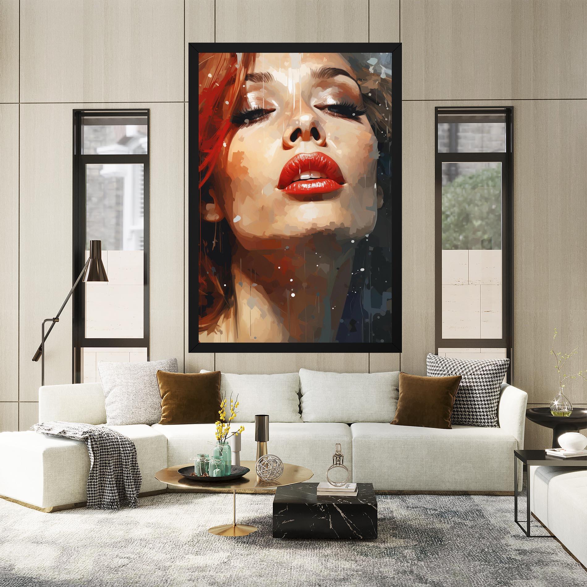 Leinwandbild Close Up Look Portrait mockup 2