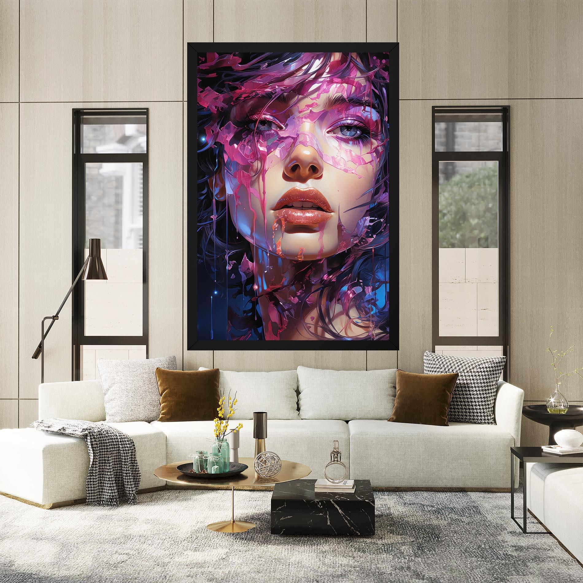 Leinwandbild Cute Purple Girl mockup 2