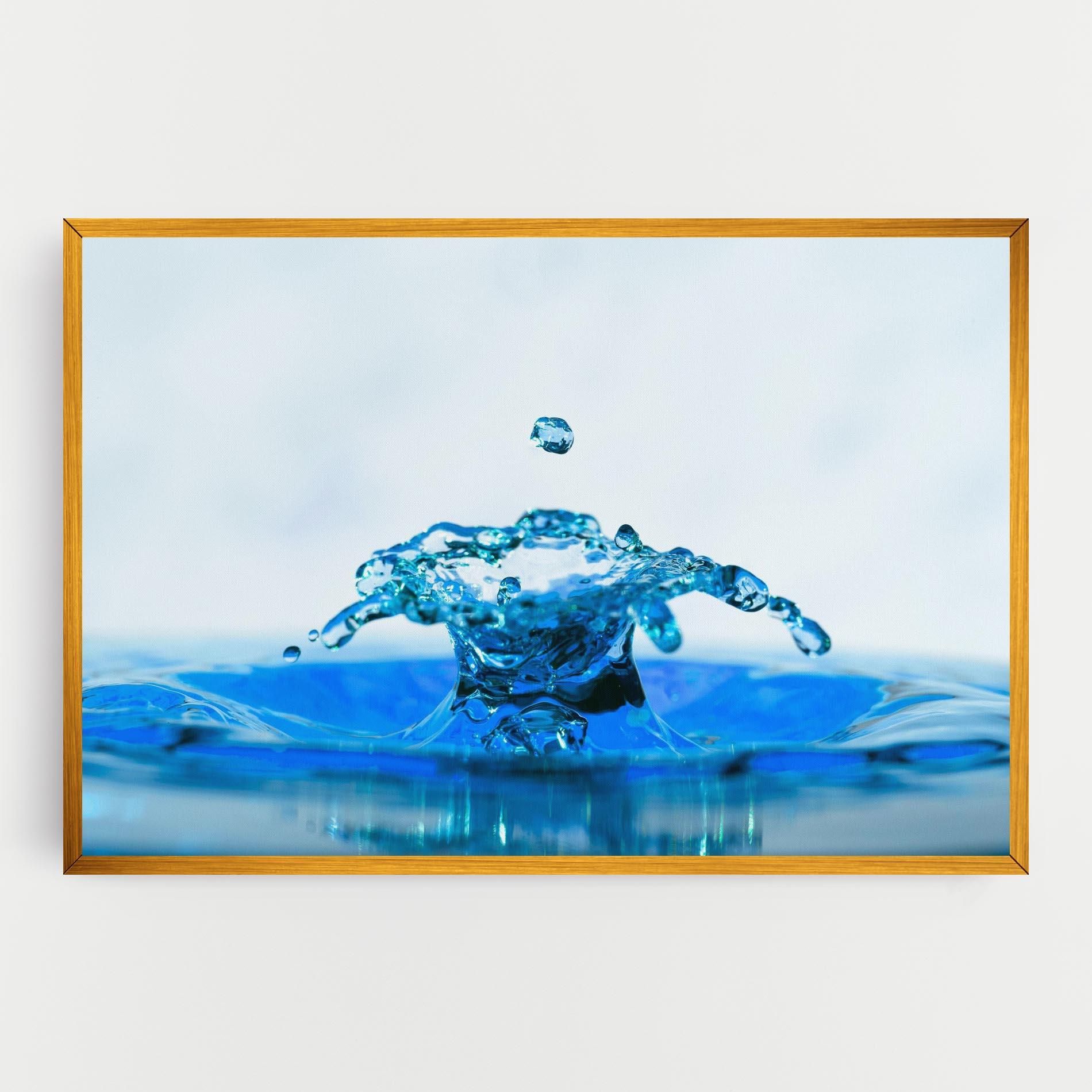 Leinwandbild Blue Water Splash mockup 0