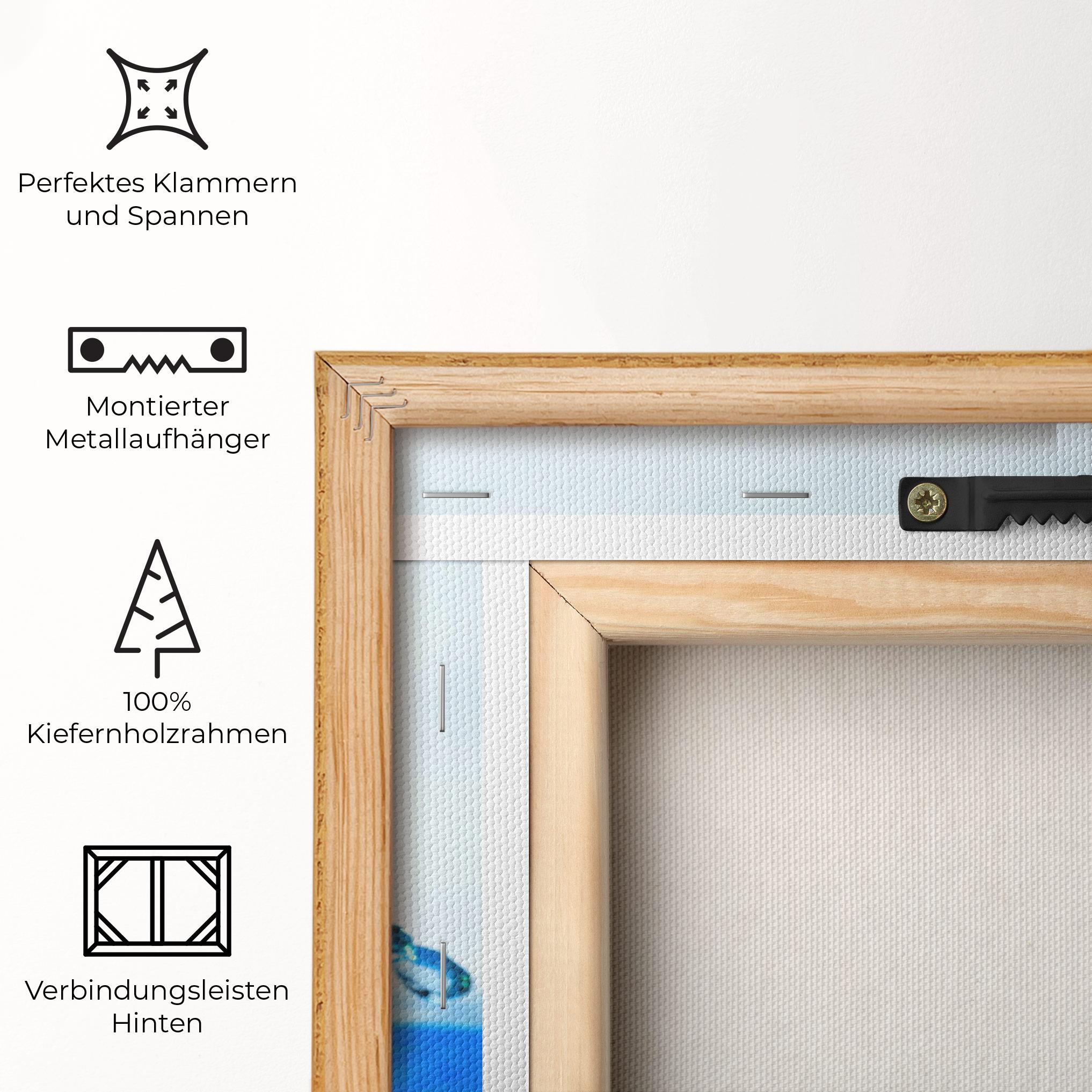 Leinwandbild Blue Water Splash mockup 5