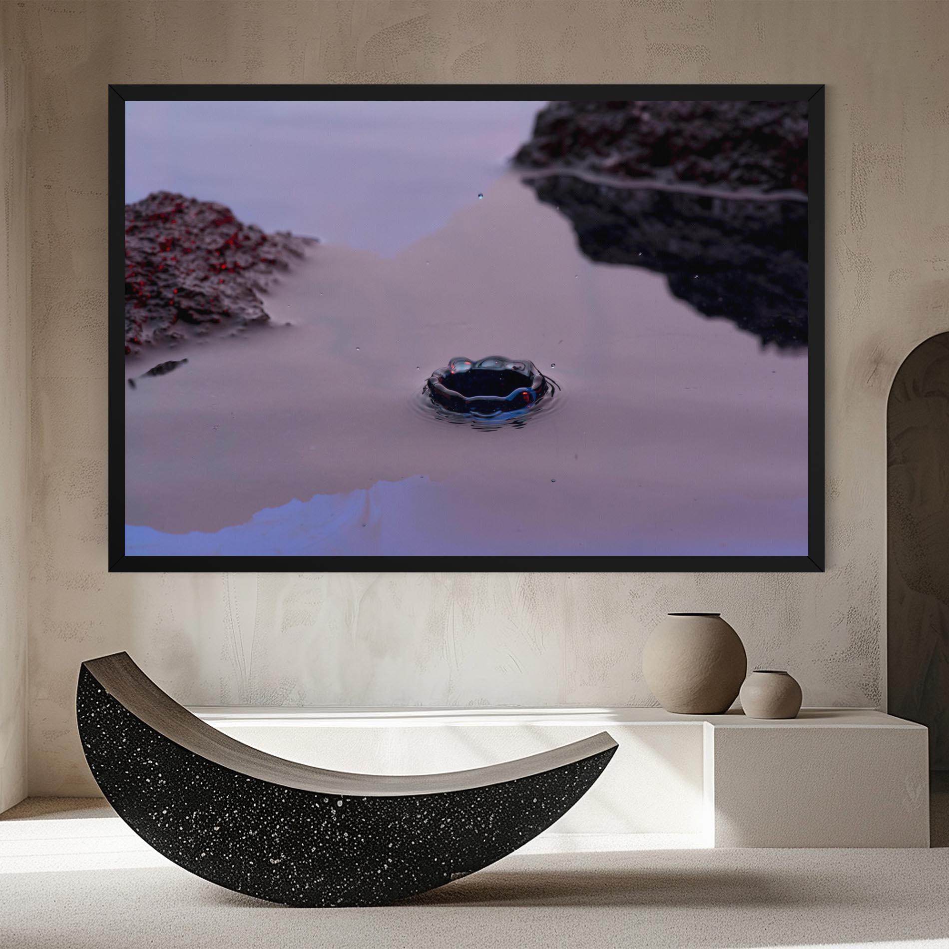 Leinwandbild Blue Color Water mockup 8