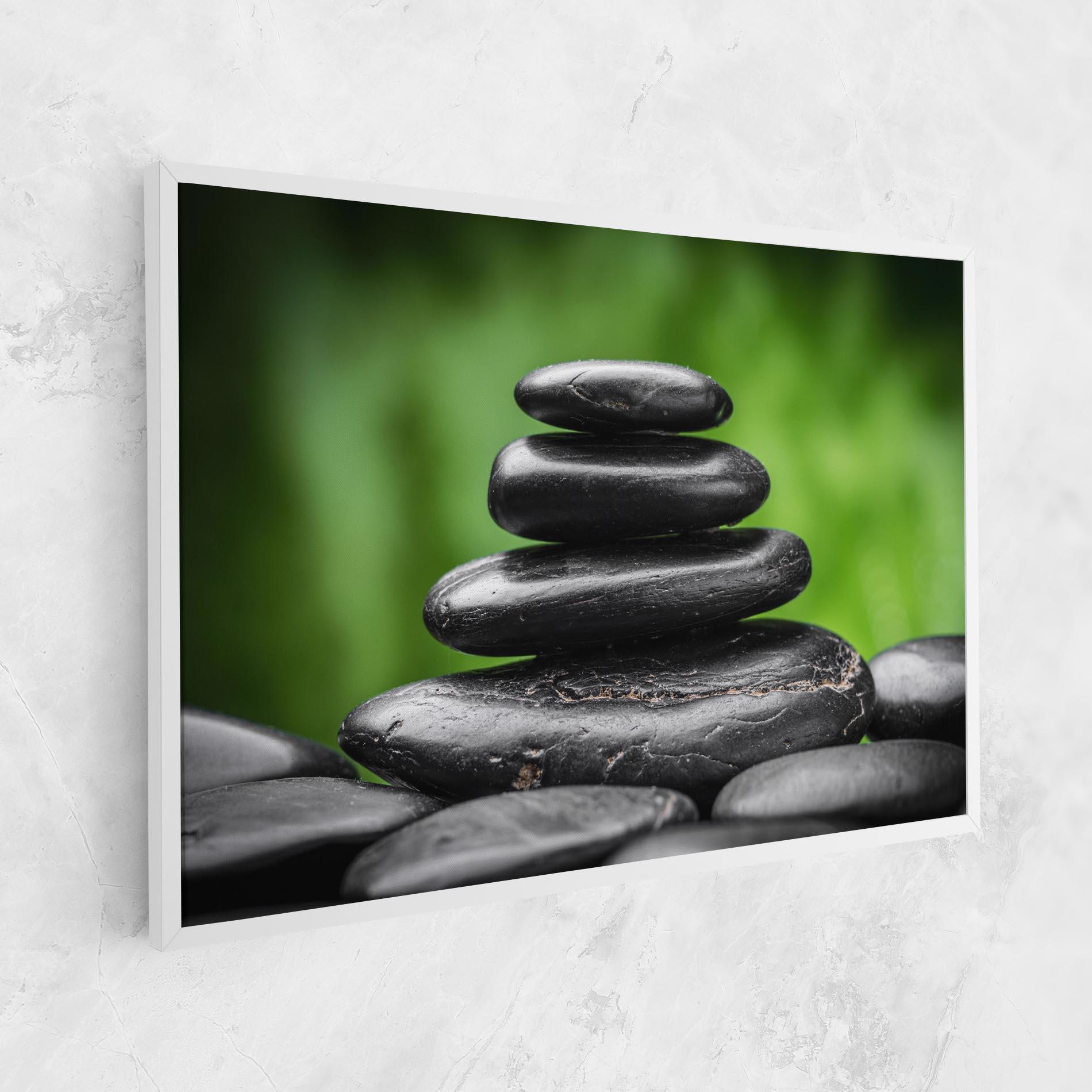 Leinwandbild Black Stone Meditation mockup 1