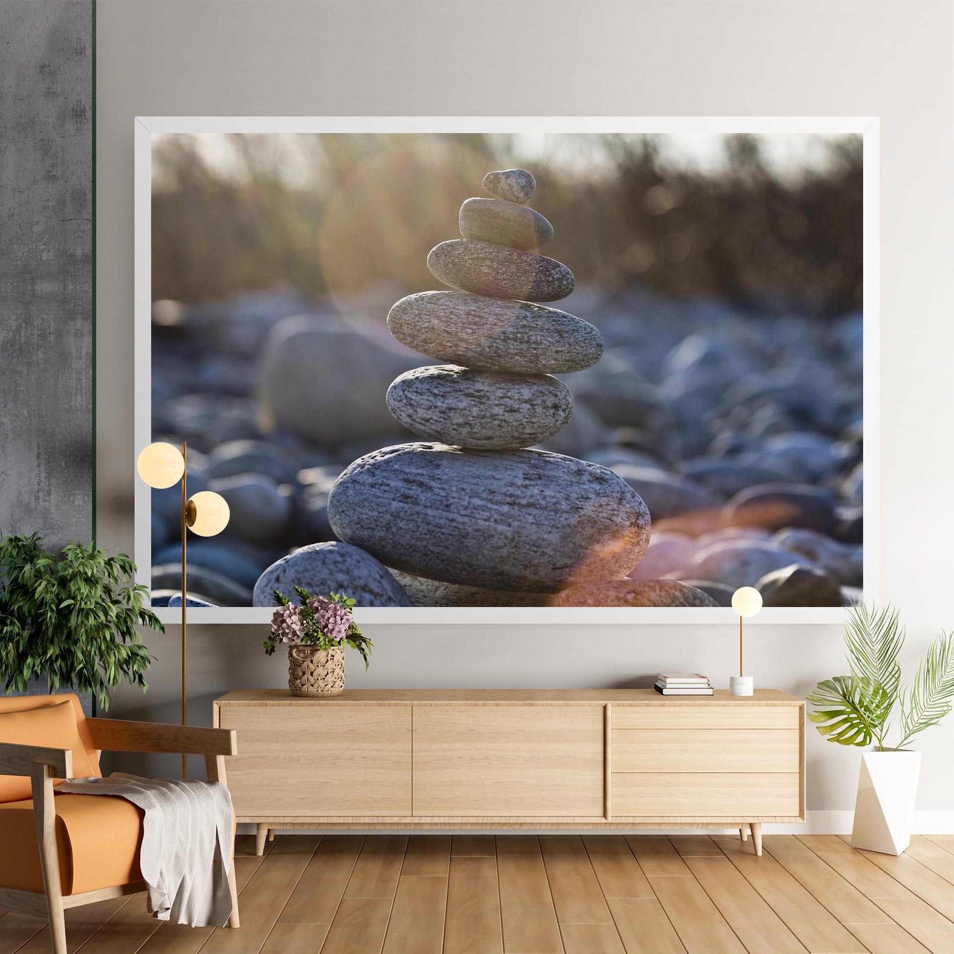 Leinwandbild Closeup Shot Rocks mockup 9