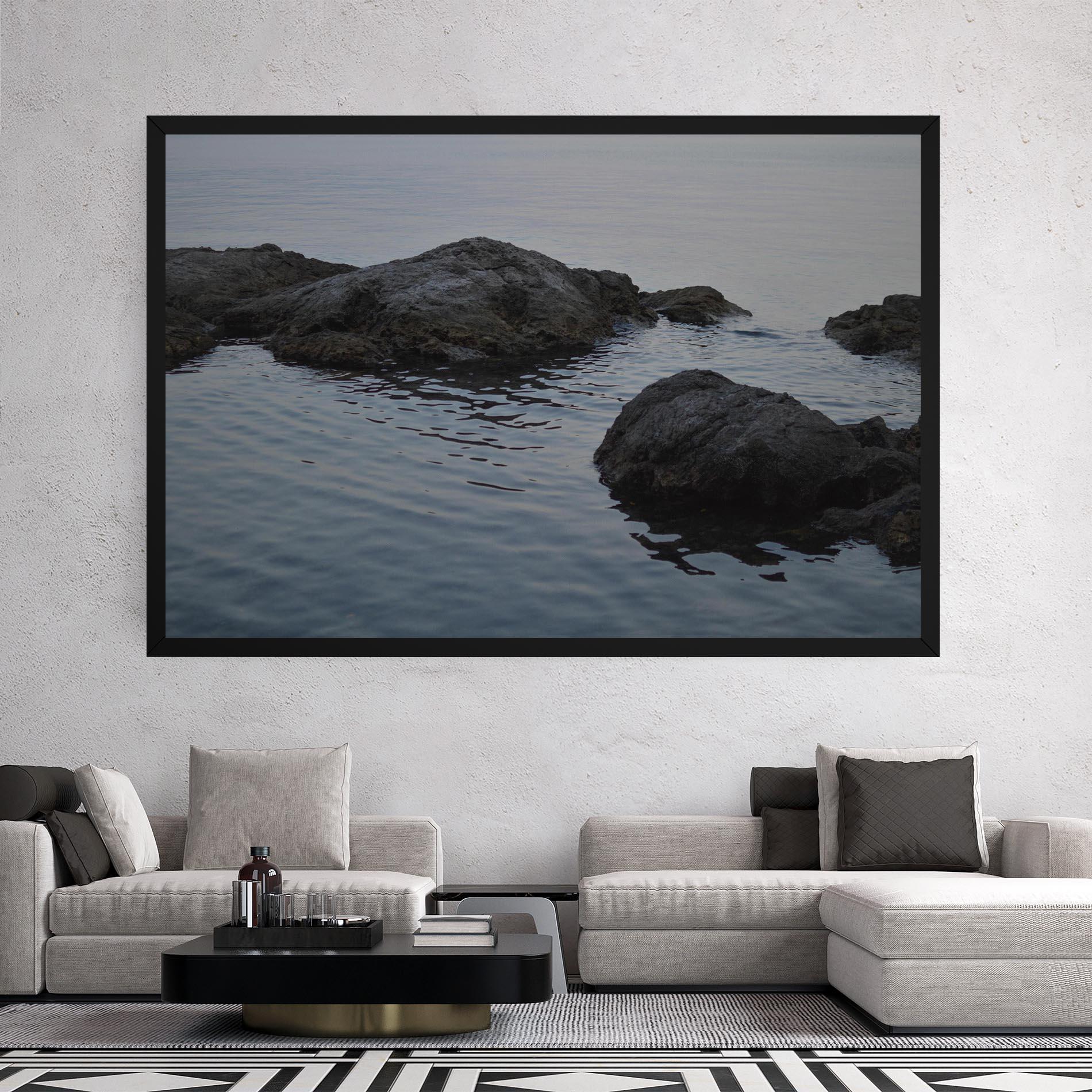 Leinwandbild Calm Water Stones mockup 2