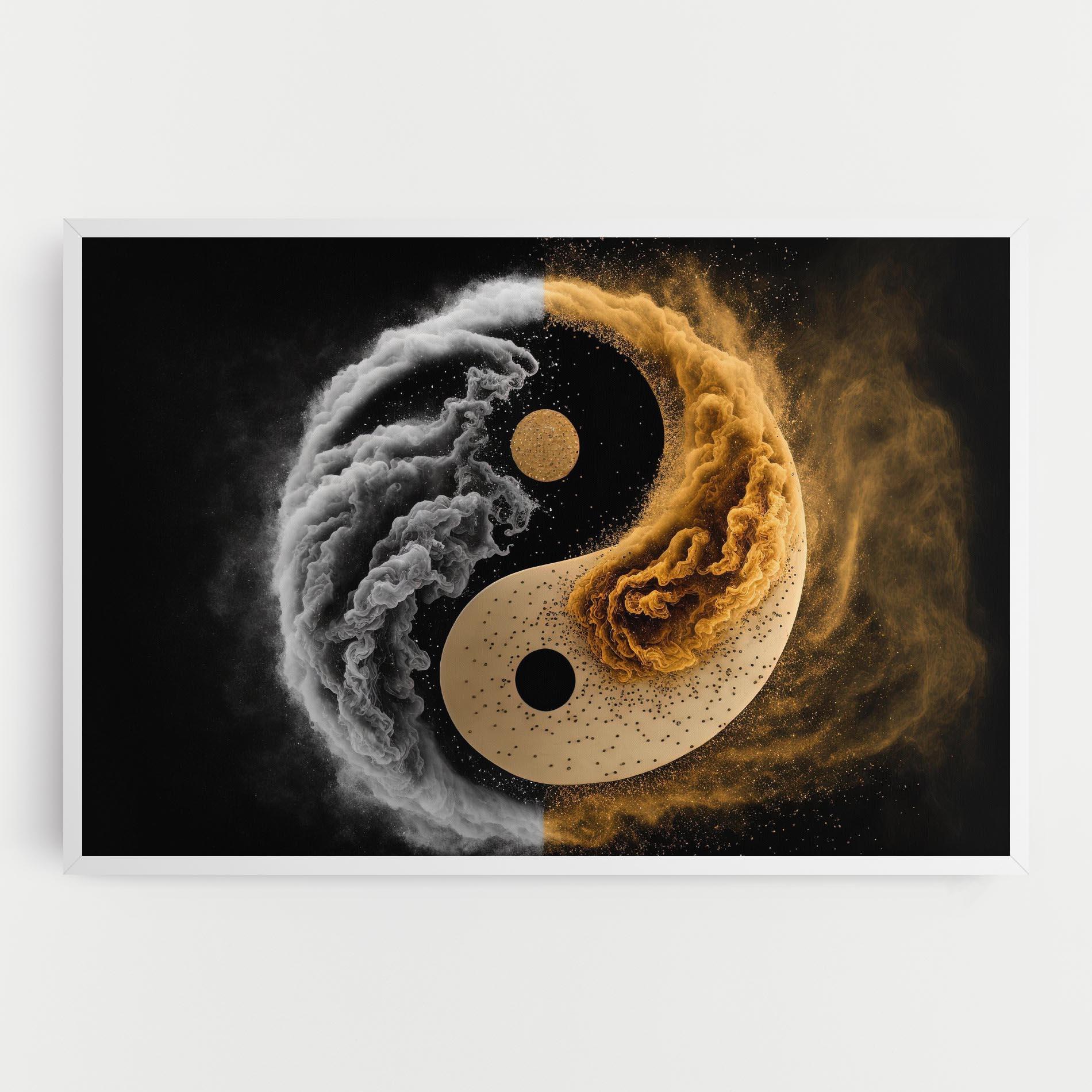 Leinwandbild Cream Smoke Yinyang mockup 0