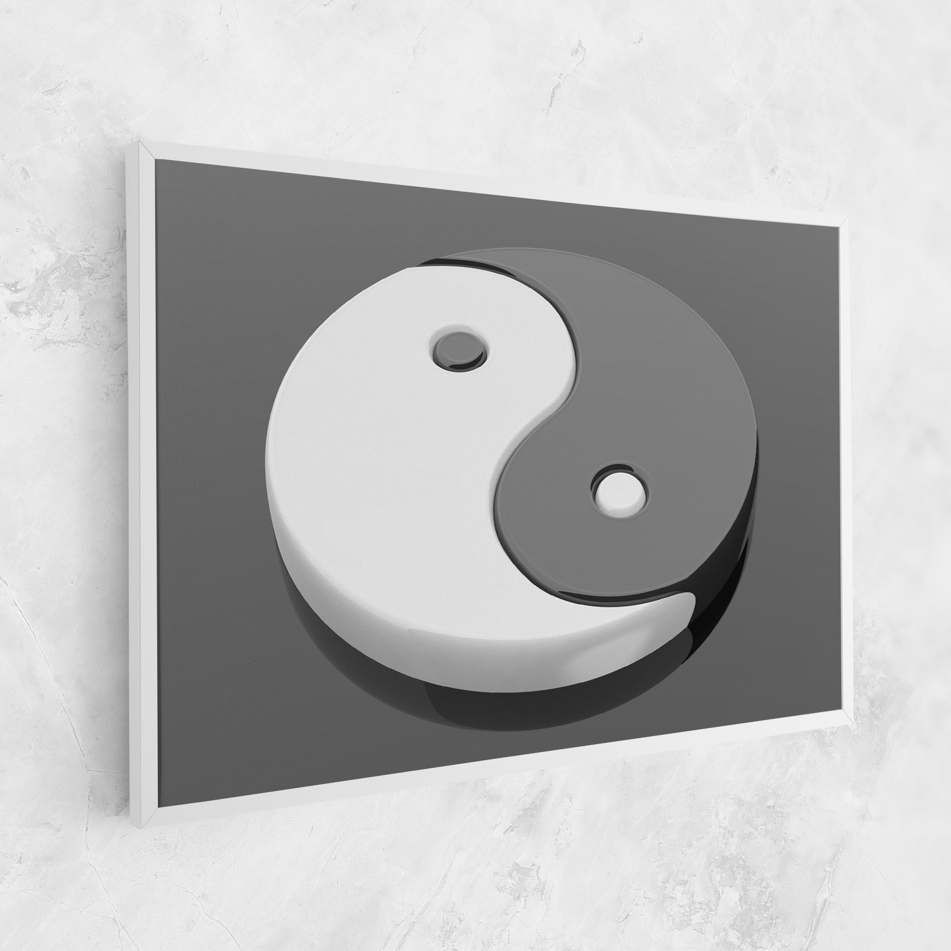 Leinwandbild 3d Yinyang mockup 1