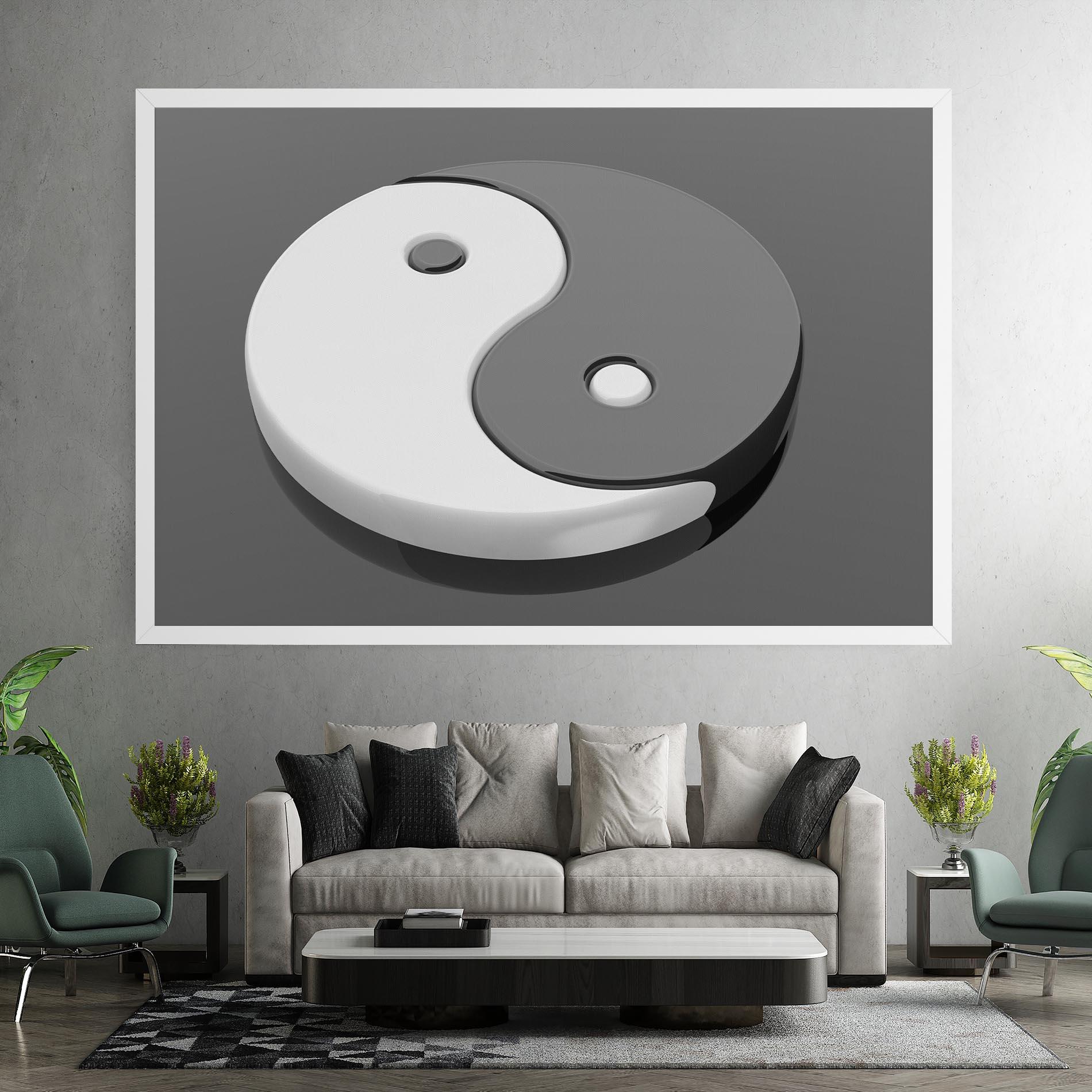 Leinwandbild 3d Yinyang mockup 7