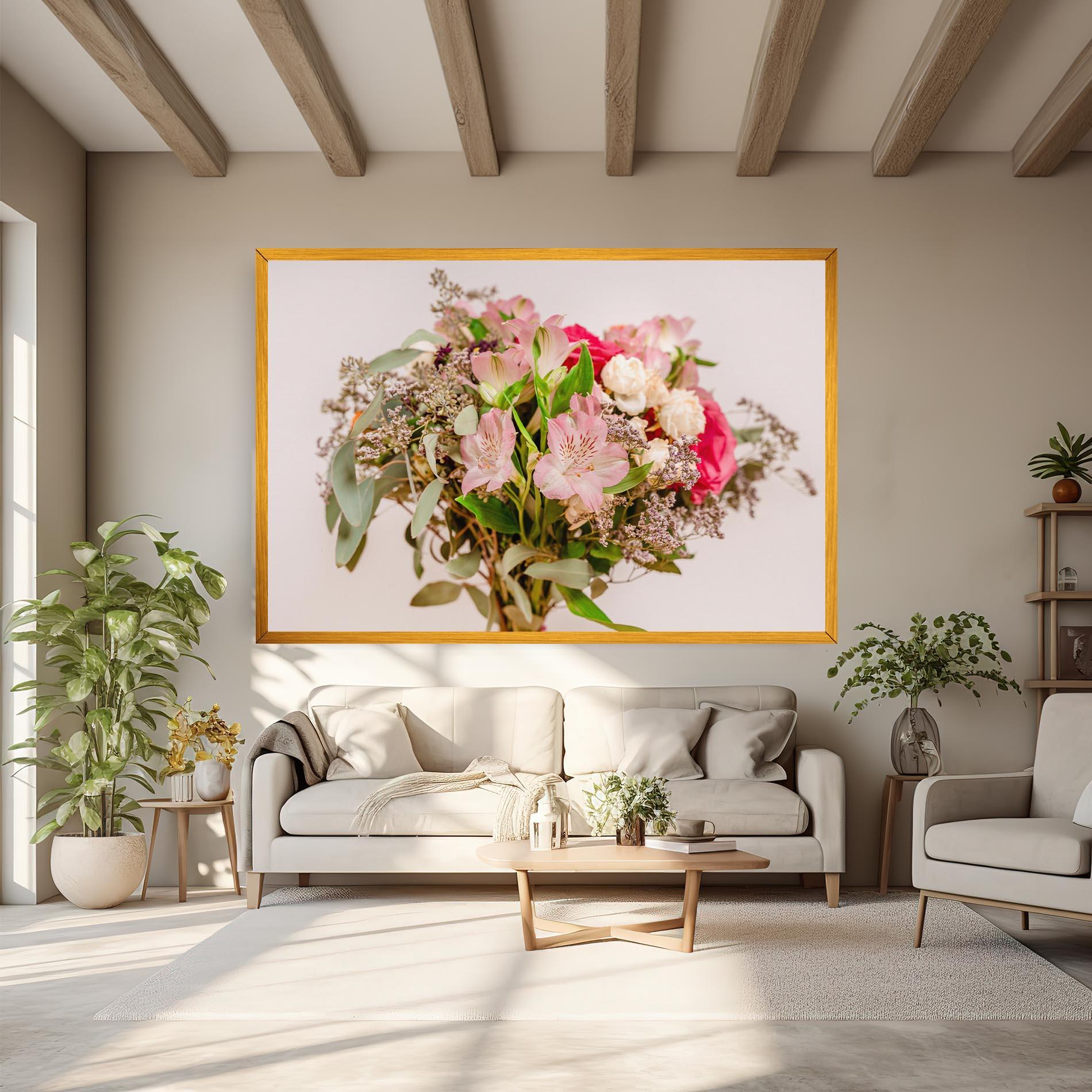 Leinwandbild Girly Pink Bouquet mockup 6