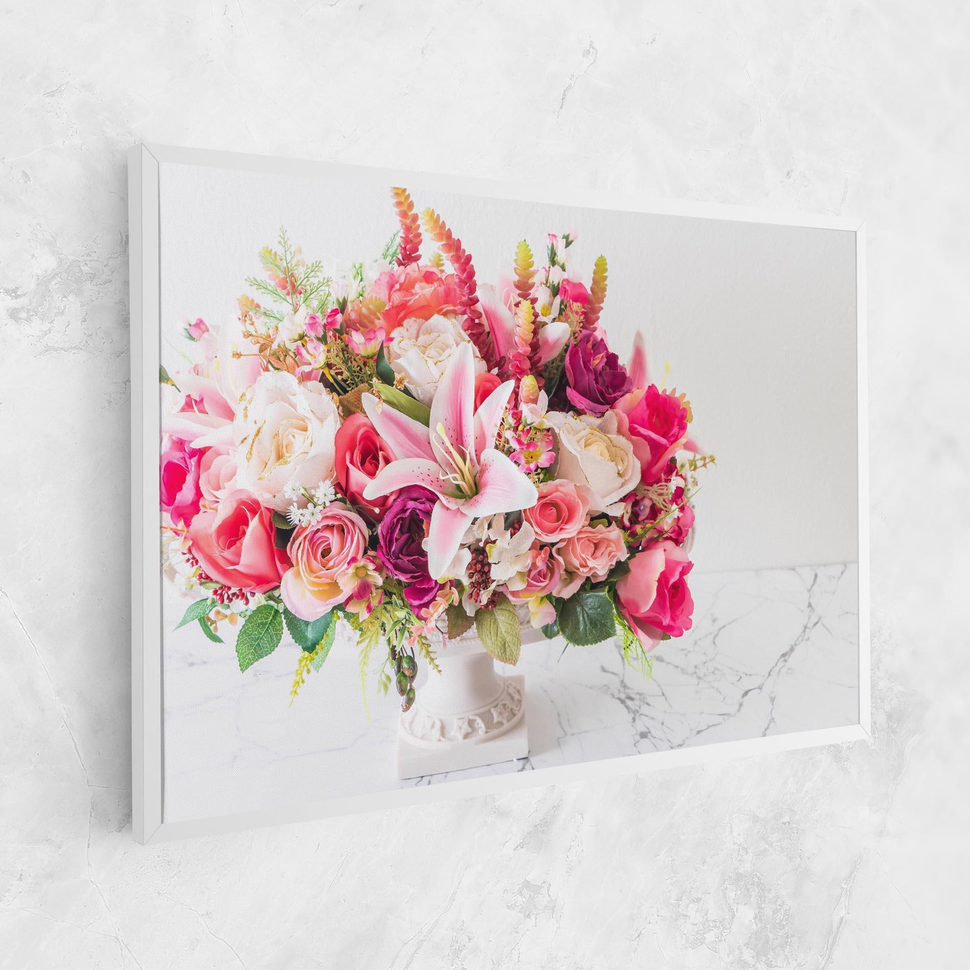 Leinwandbild Bouquet Flowers Vase mockup 1