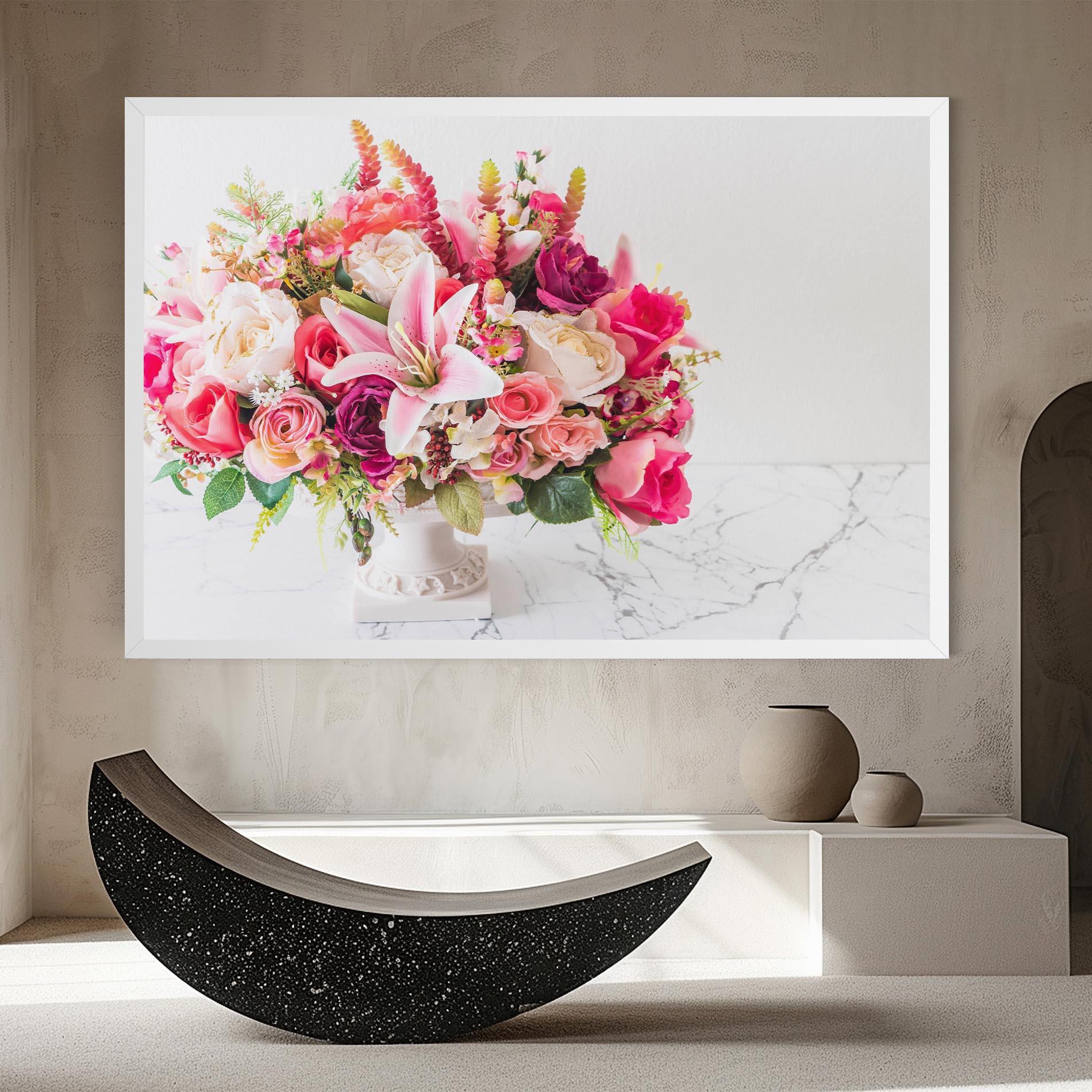 Leinwandbild Bouquet Flowers Vase mockup 8