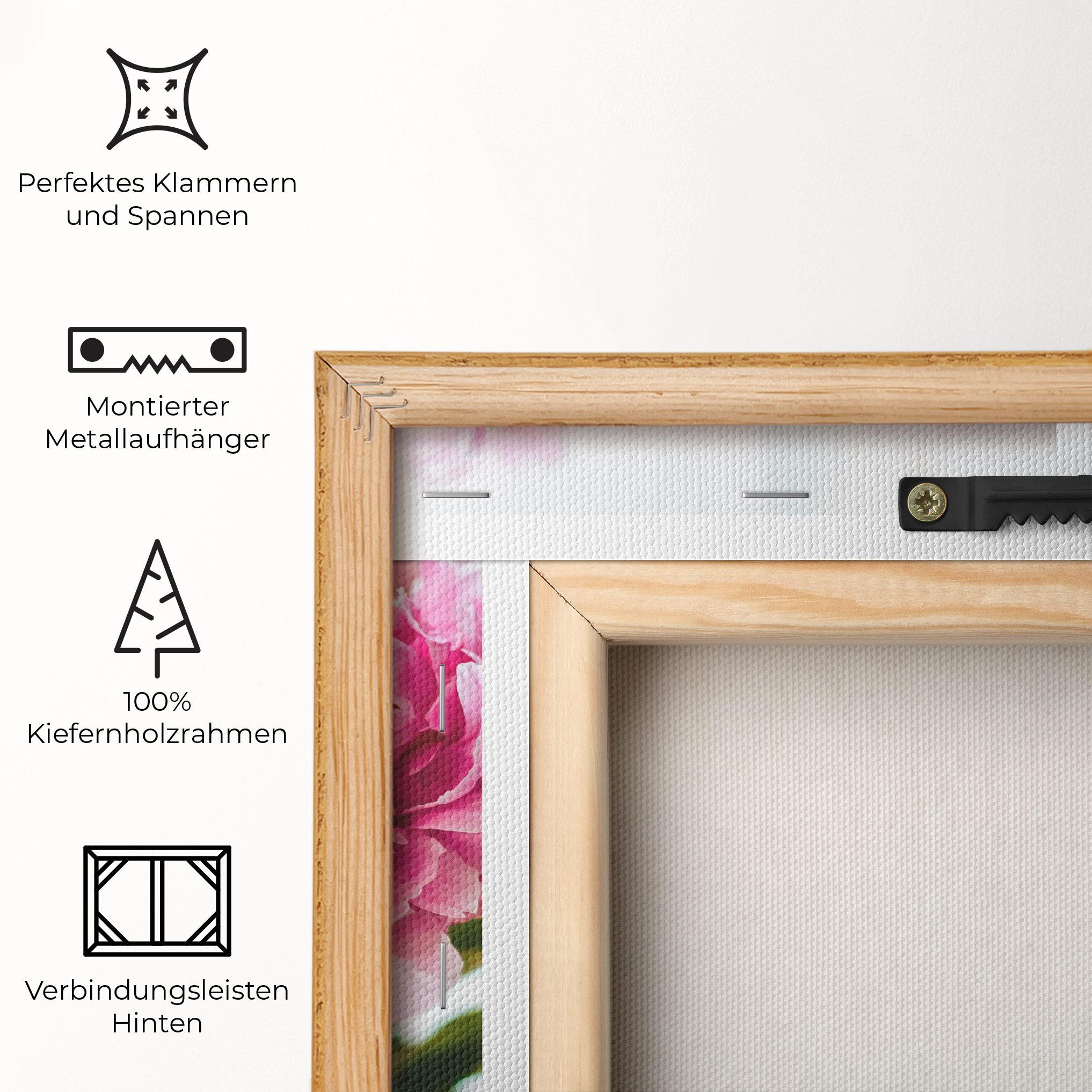 Leinwandbild Peony In Vase mockup 5