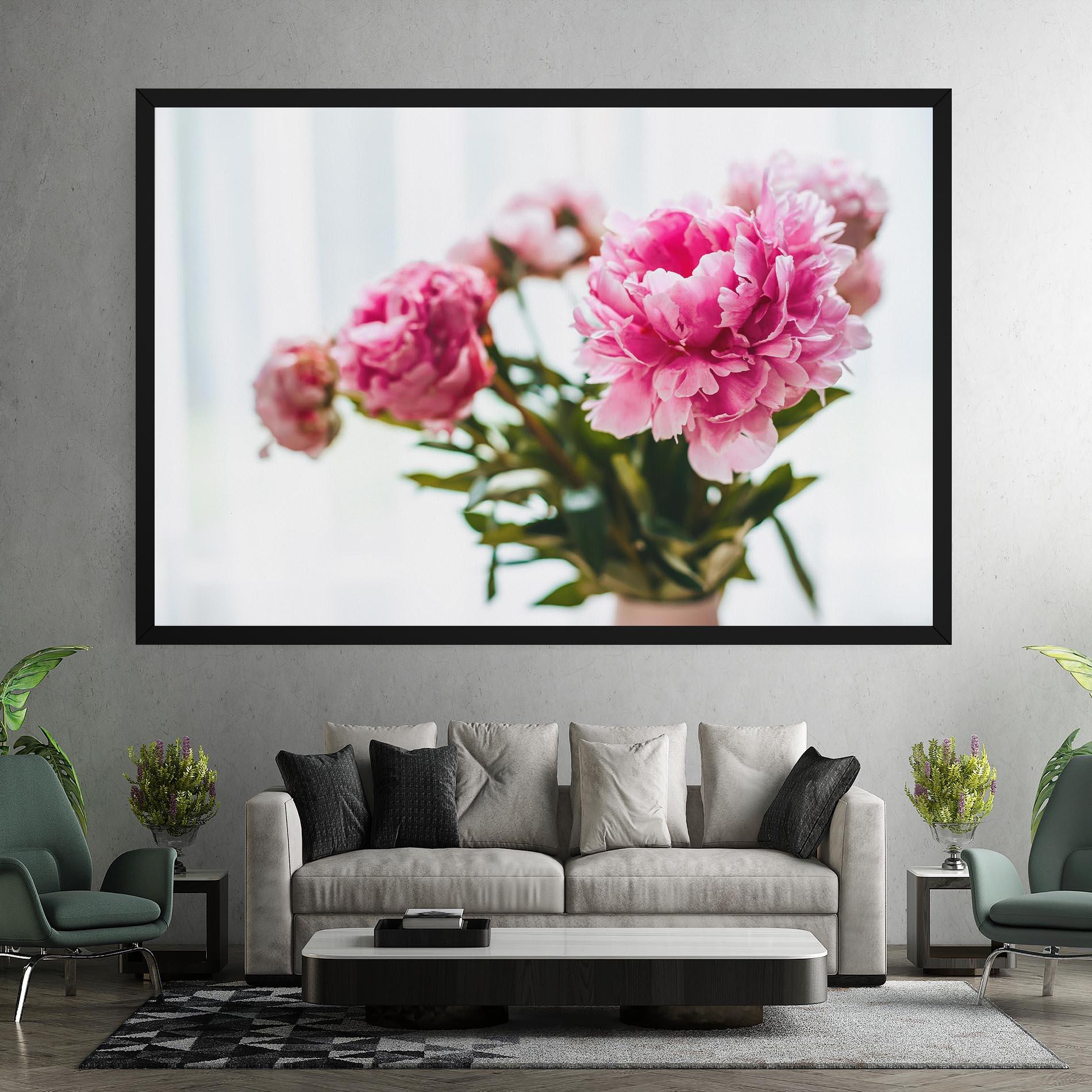 Leinwandbild Peony In Vase mockup 7